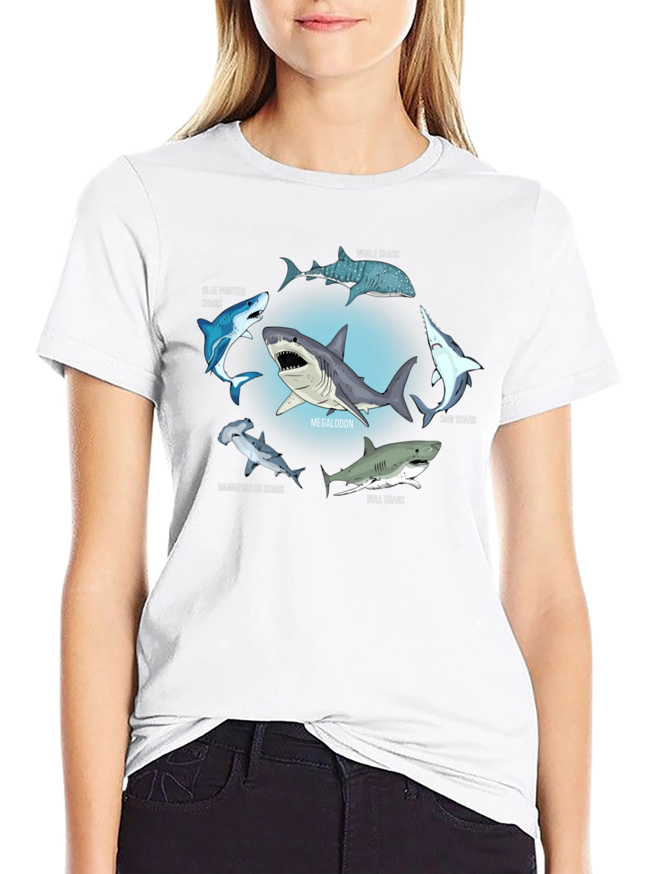 Shark Species T-Shirt: Megalodon Hammerhead & More!