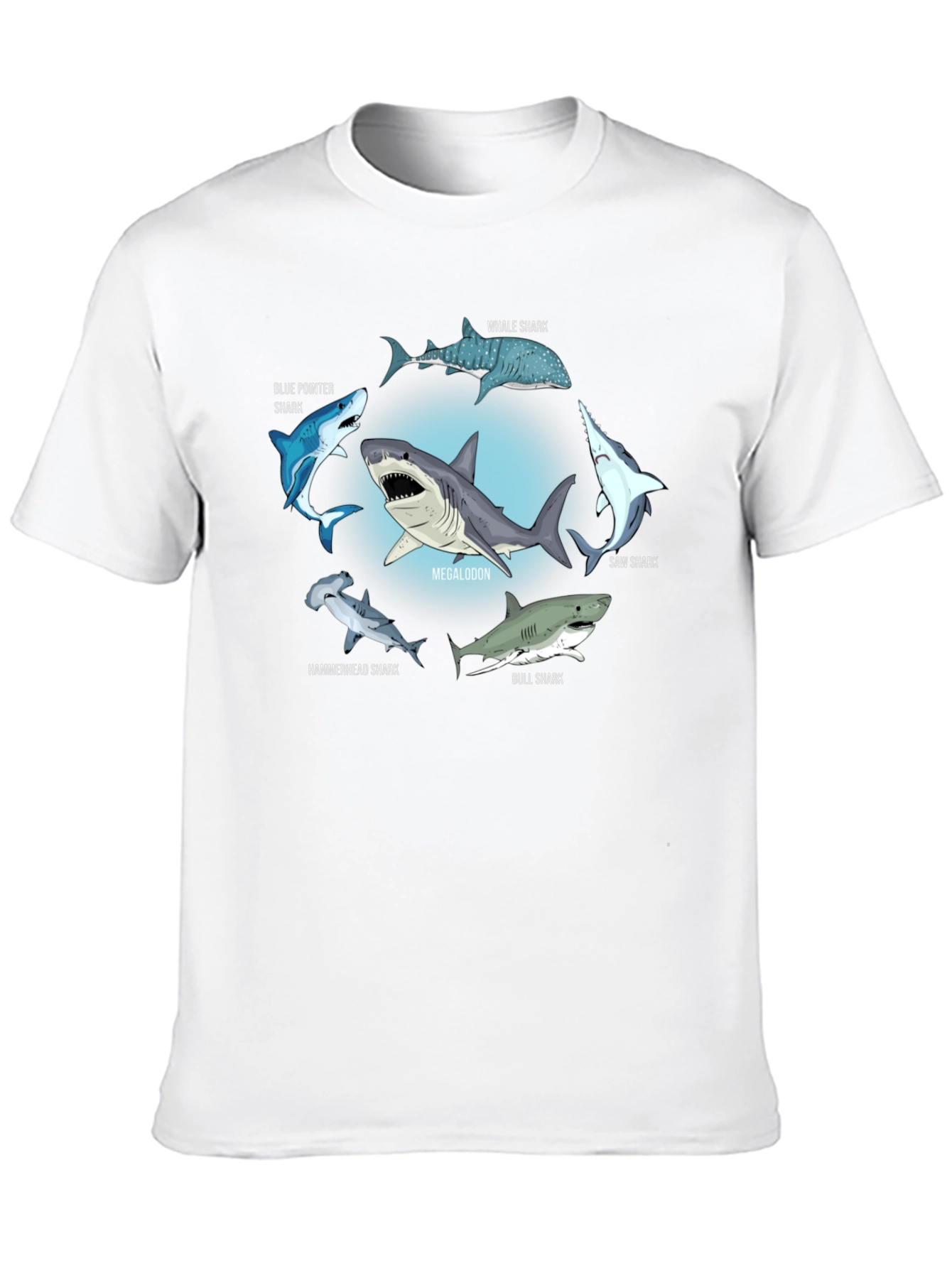 Shark Species T-Shirt: Megalodon Hammerhead & More!