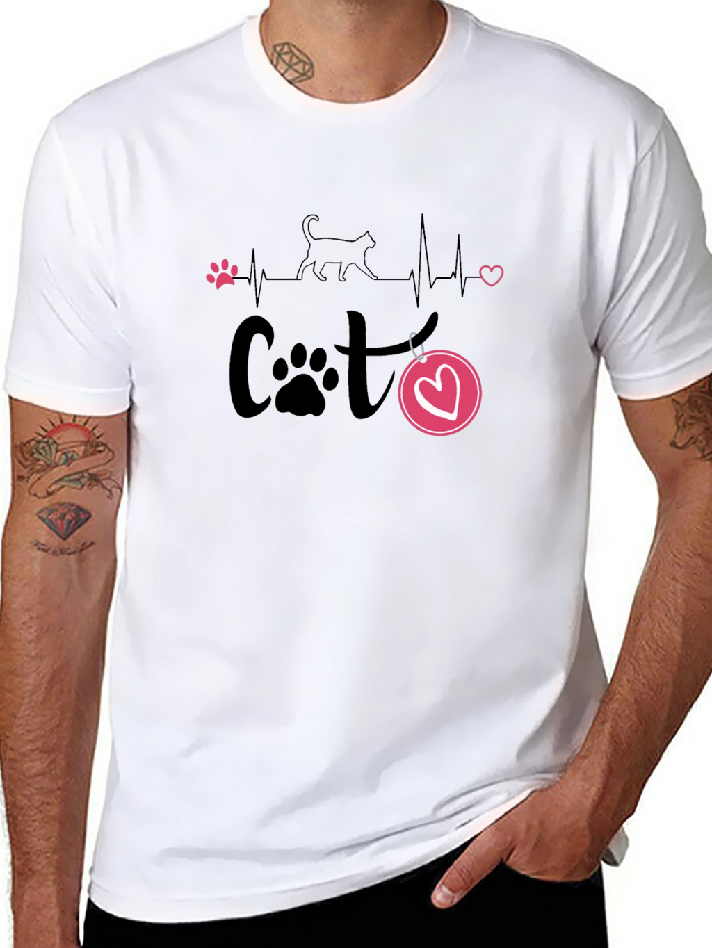 Cat Lover Heartbeat T-Shirt