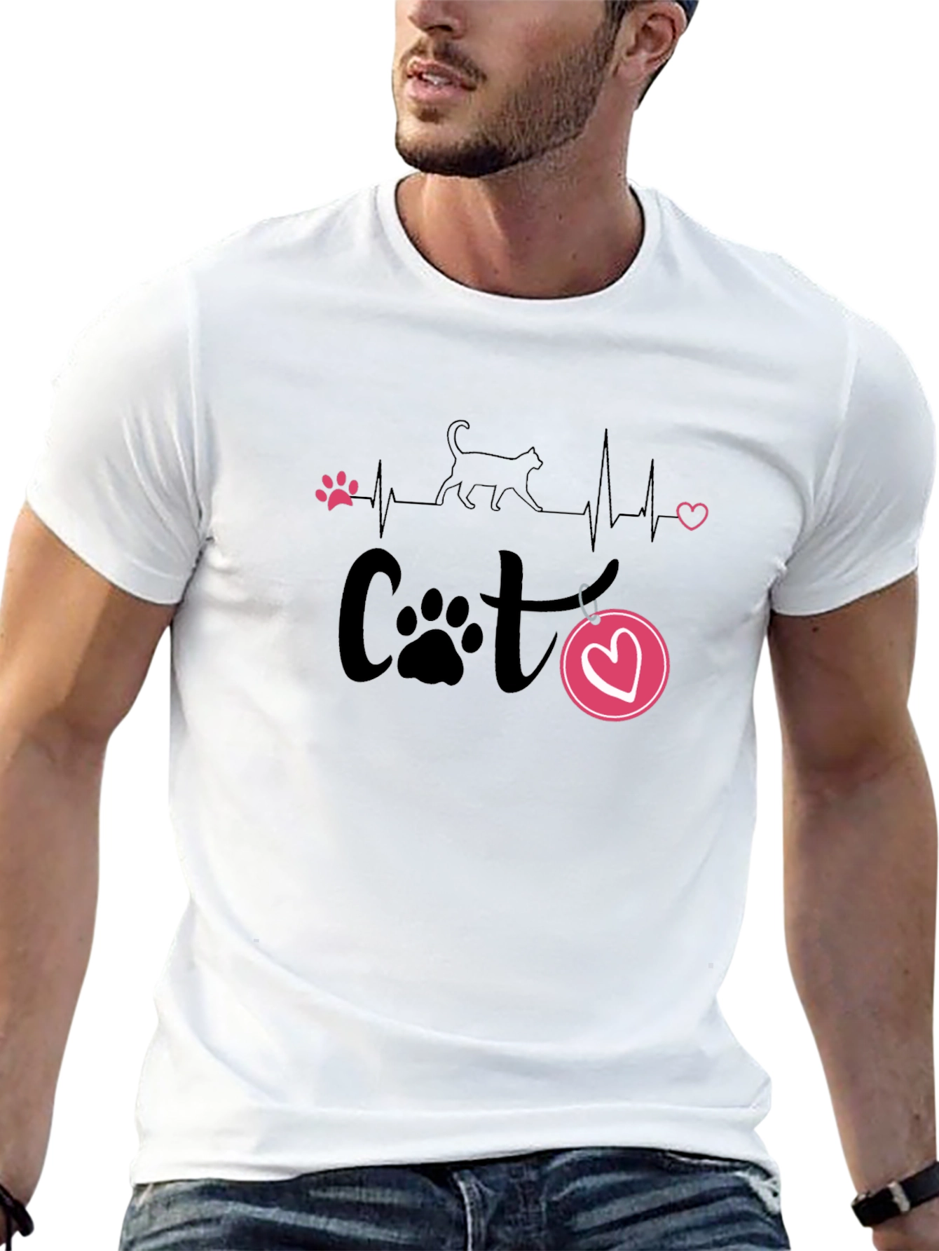 Cat Lover Heartbeat T-Shirt