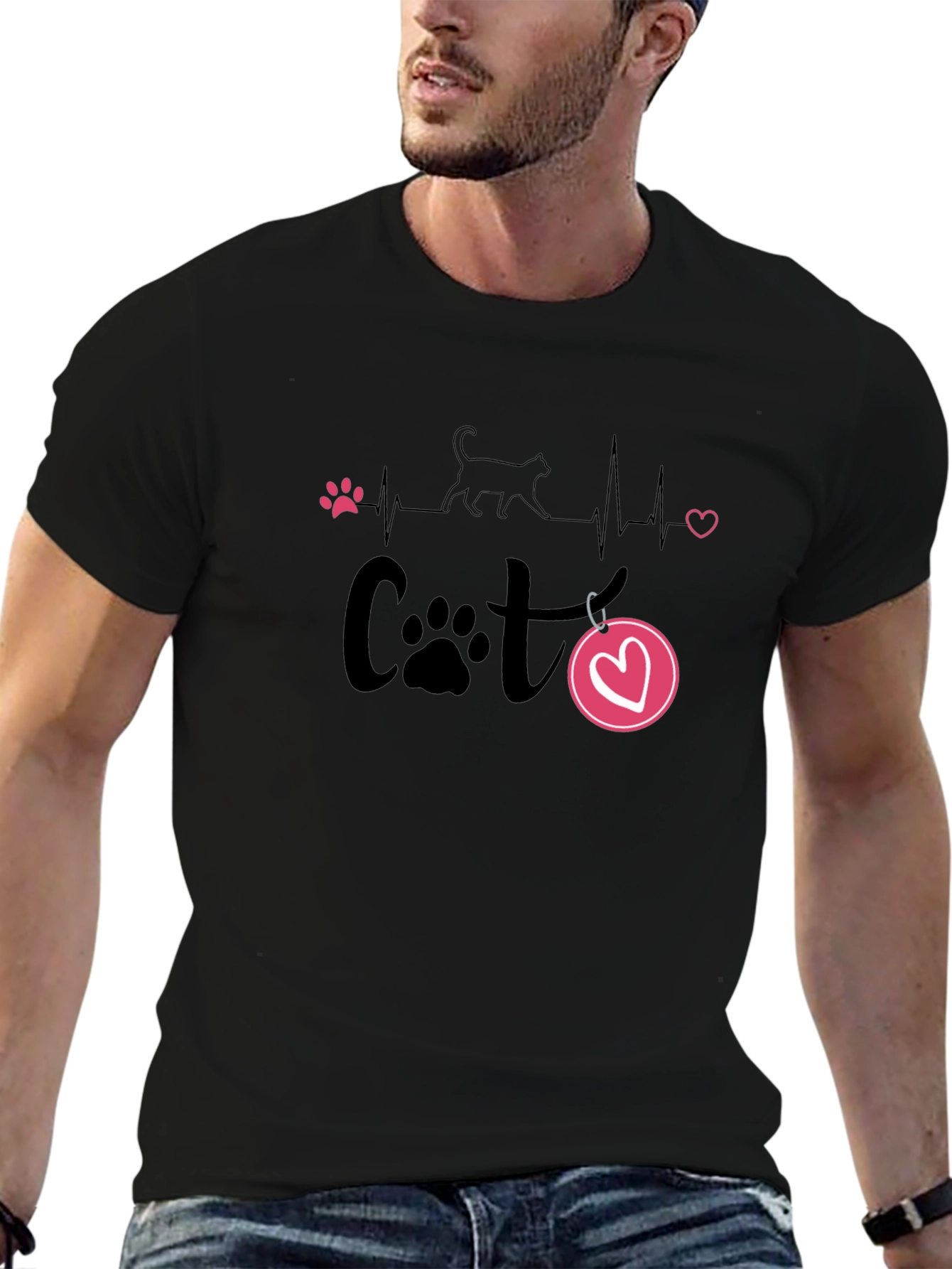 Cat Lover Heartbeat T-Shirt