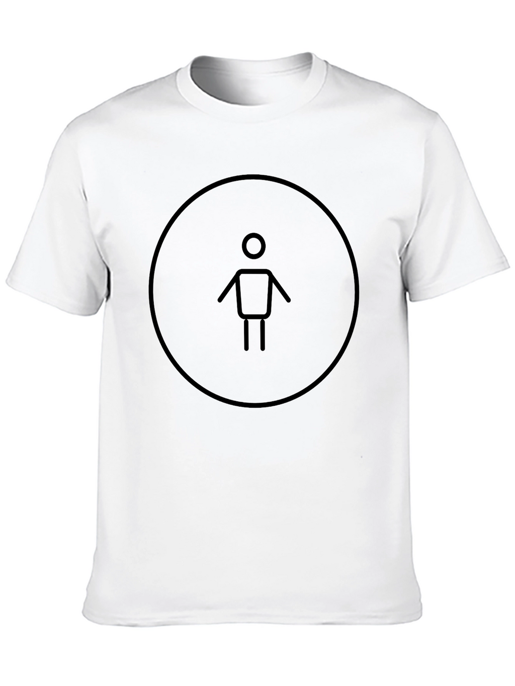 Minimalist Man Graphic Tee - Black