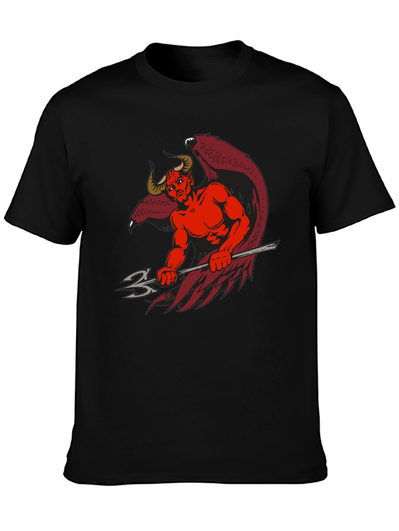 Devil Graphic Print Black T-Shirt