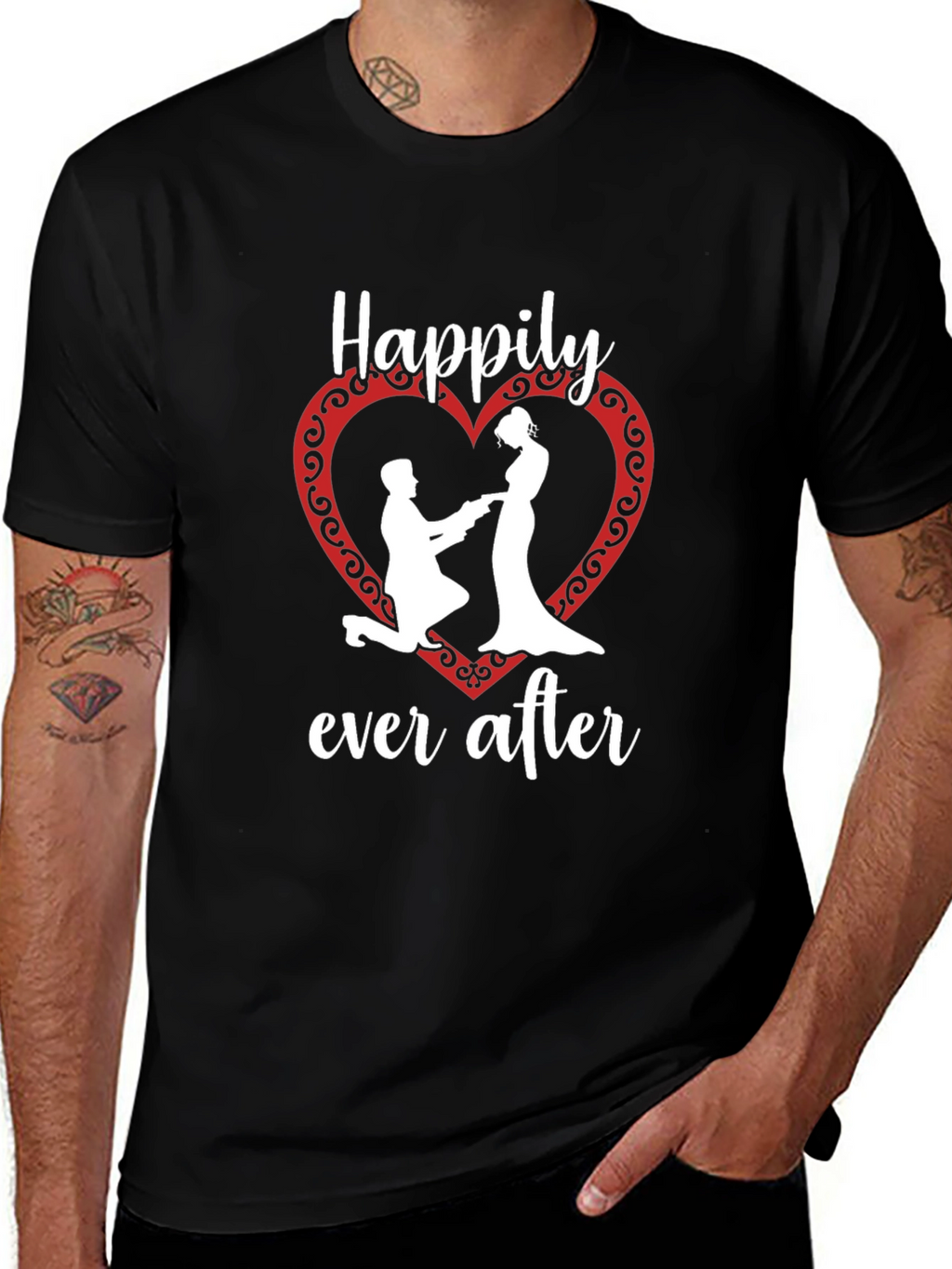 Happily Ever After Graphic Tee - Black