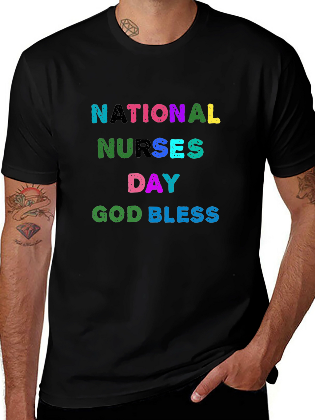 National Nurses Day T-Shirt - God Bless