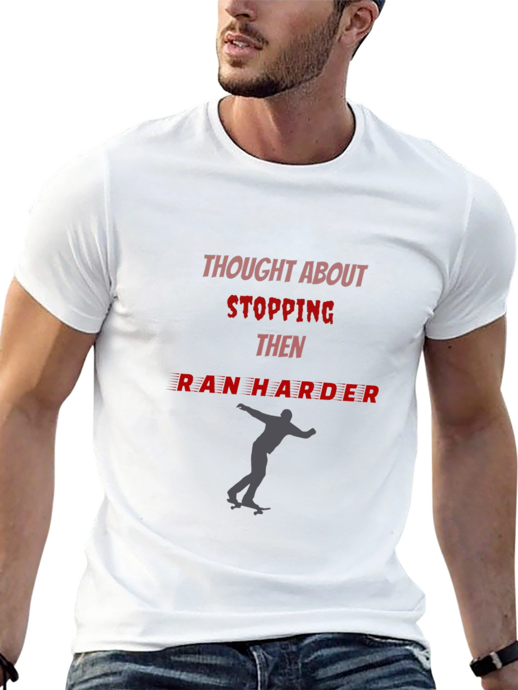 Skateboarding Motivation Graphic Tee