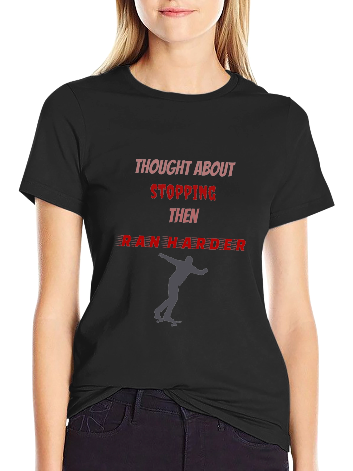 Skateboarding Motivation Graphic Tee