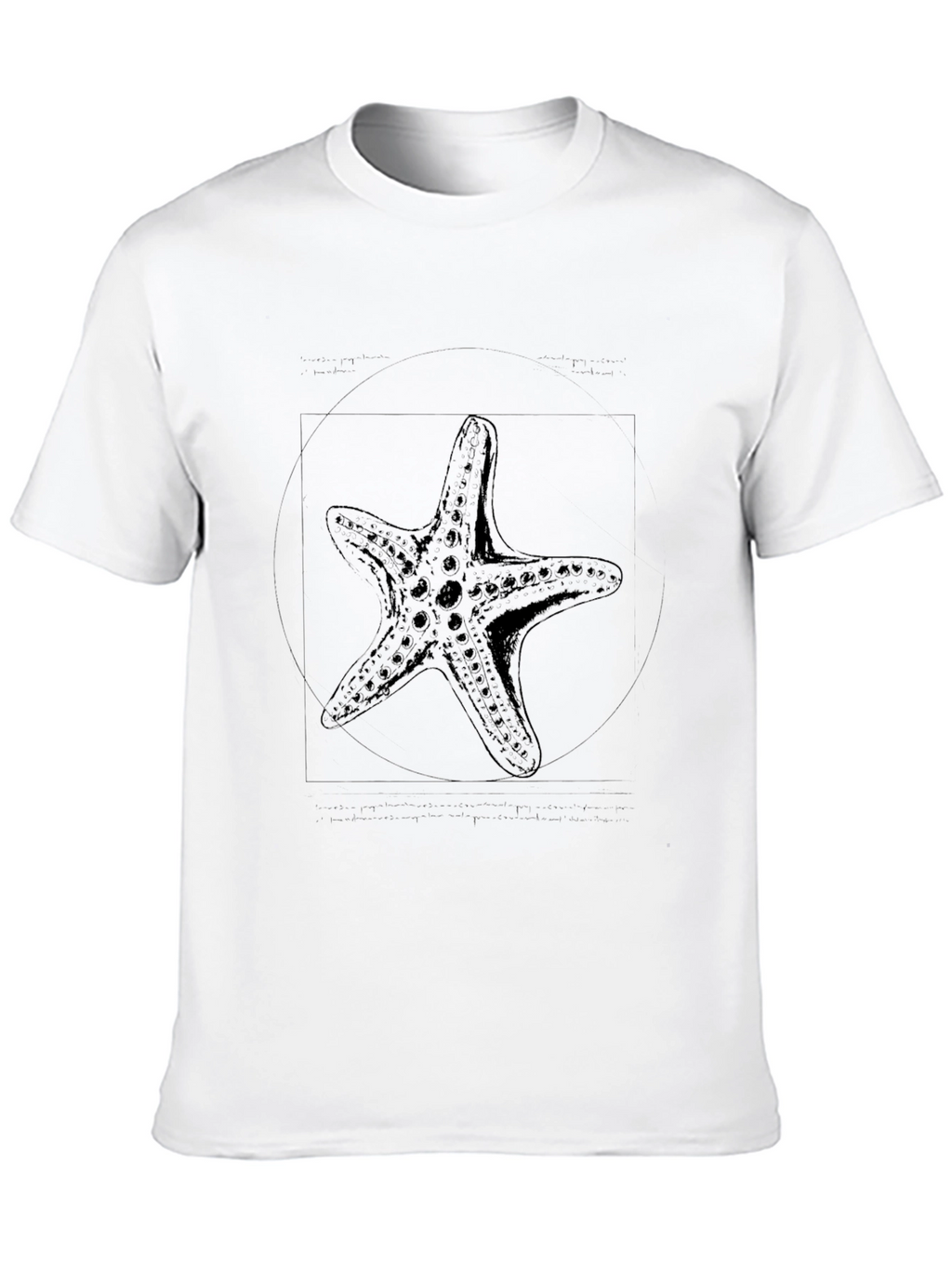 Starfish Graphic Print Black T-Shirt