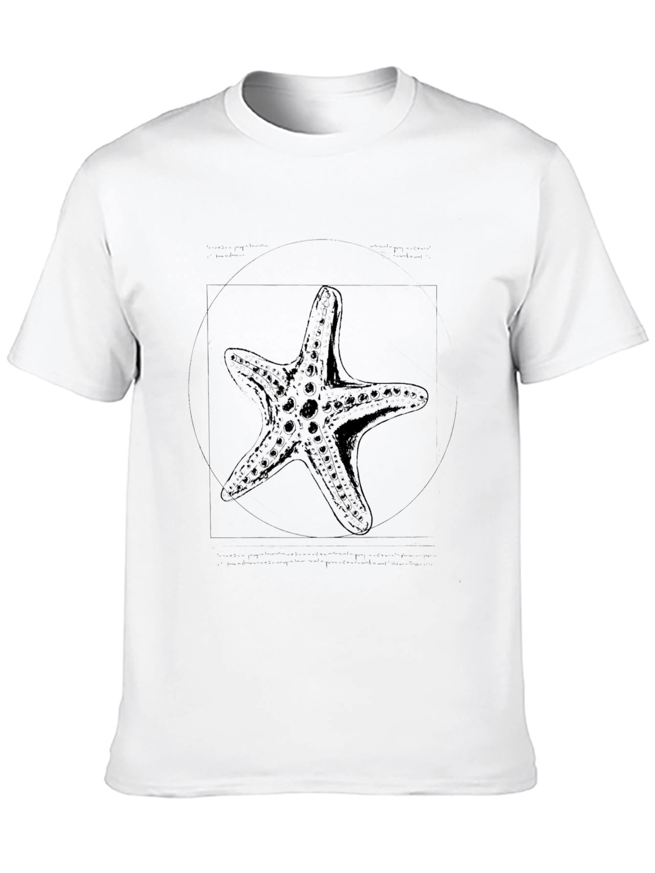 Starfish Graphic Print Black T-Shirt