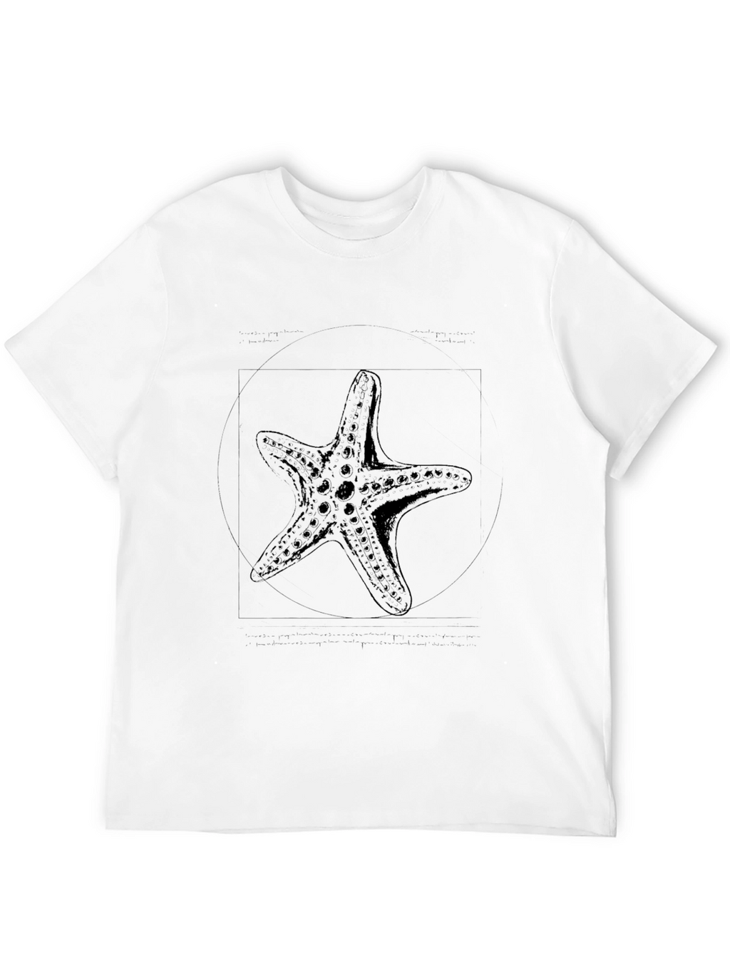 Starfish Graphic Print Black T-Shirt