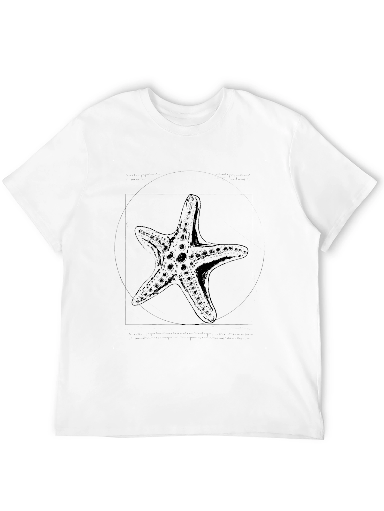 Starfish Graphic Print Black T-Shirt