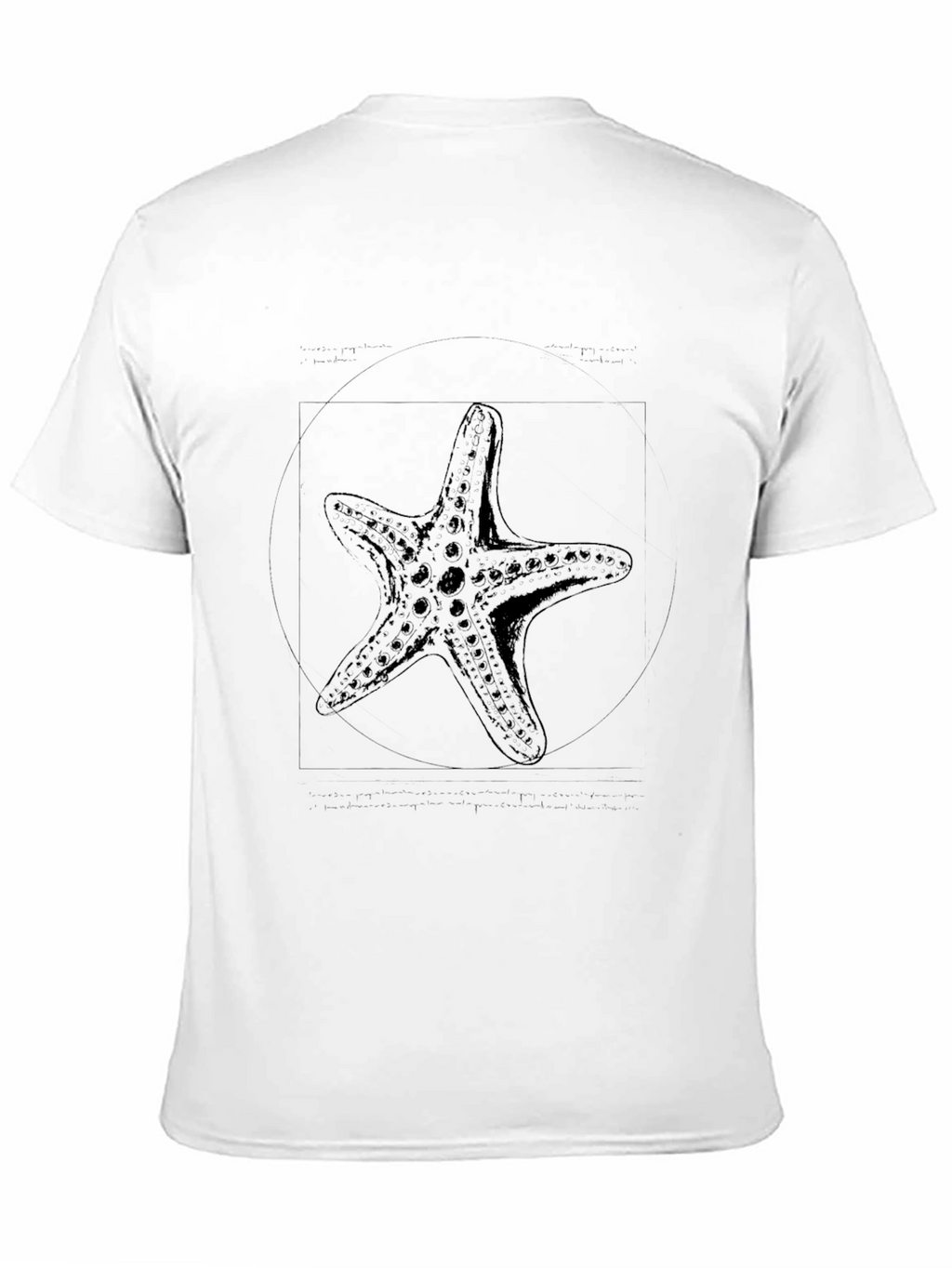 Starfish Graphic Print Black T-Shirt