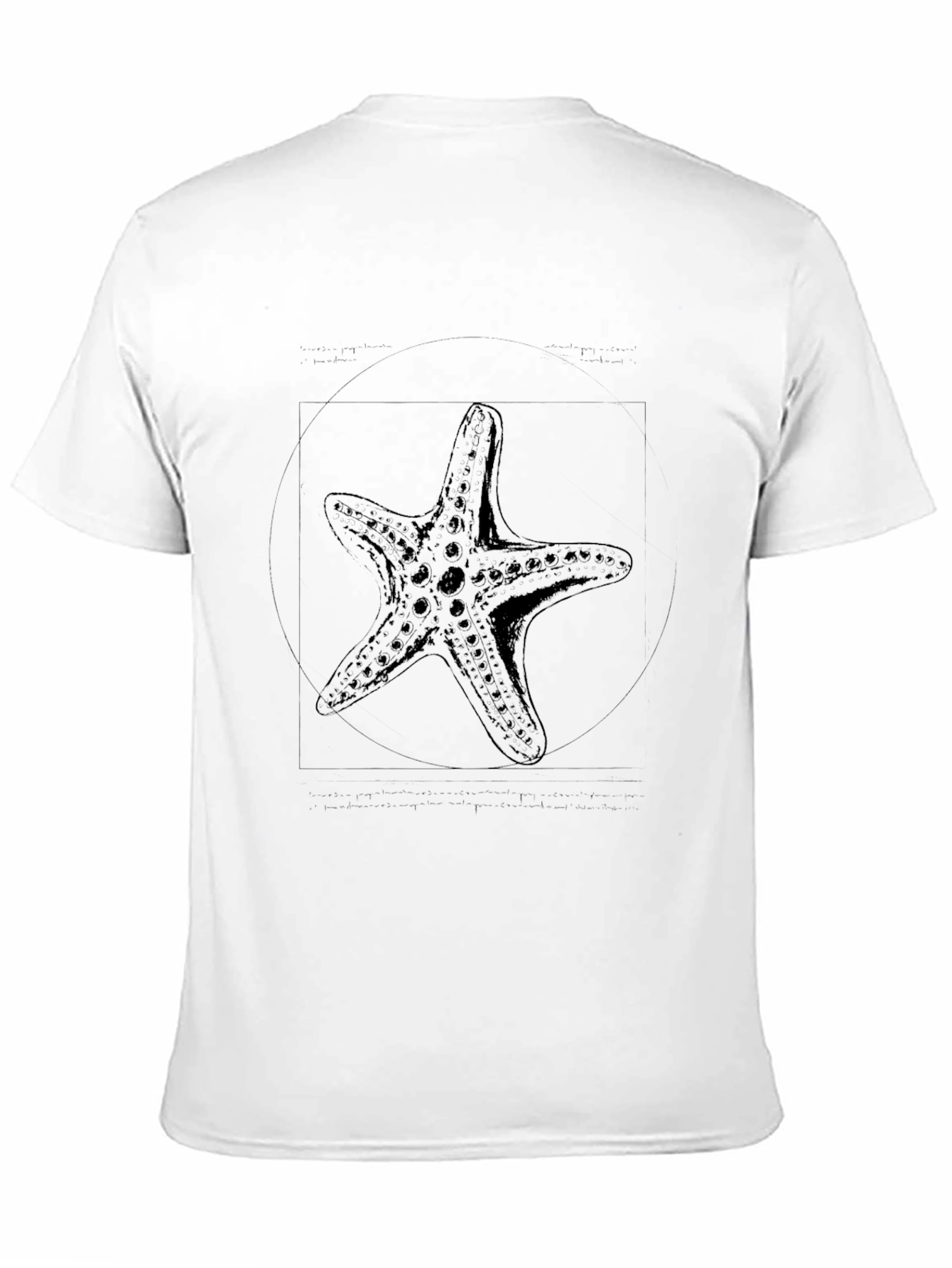 Starfish Graphic Print Black T-Shirt