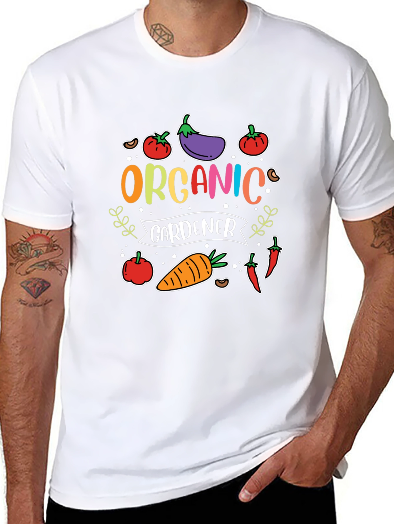 Organic Gardener T-Shirt - Cute Vegetable Design
