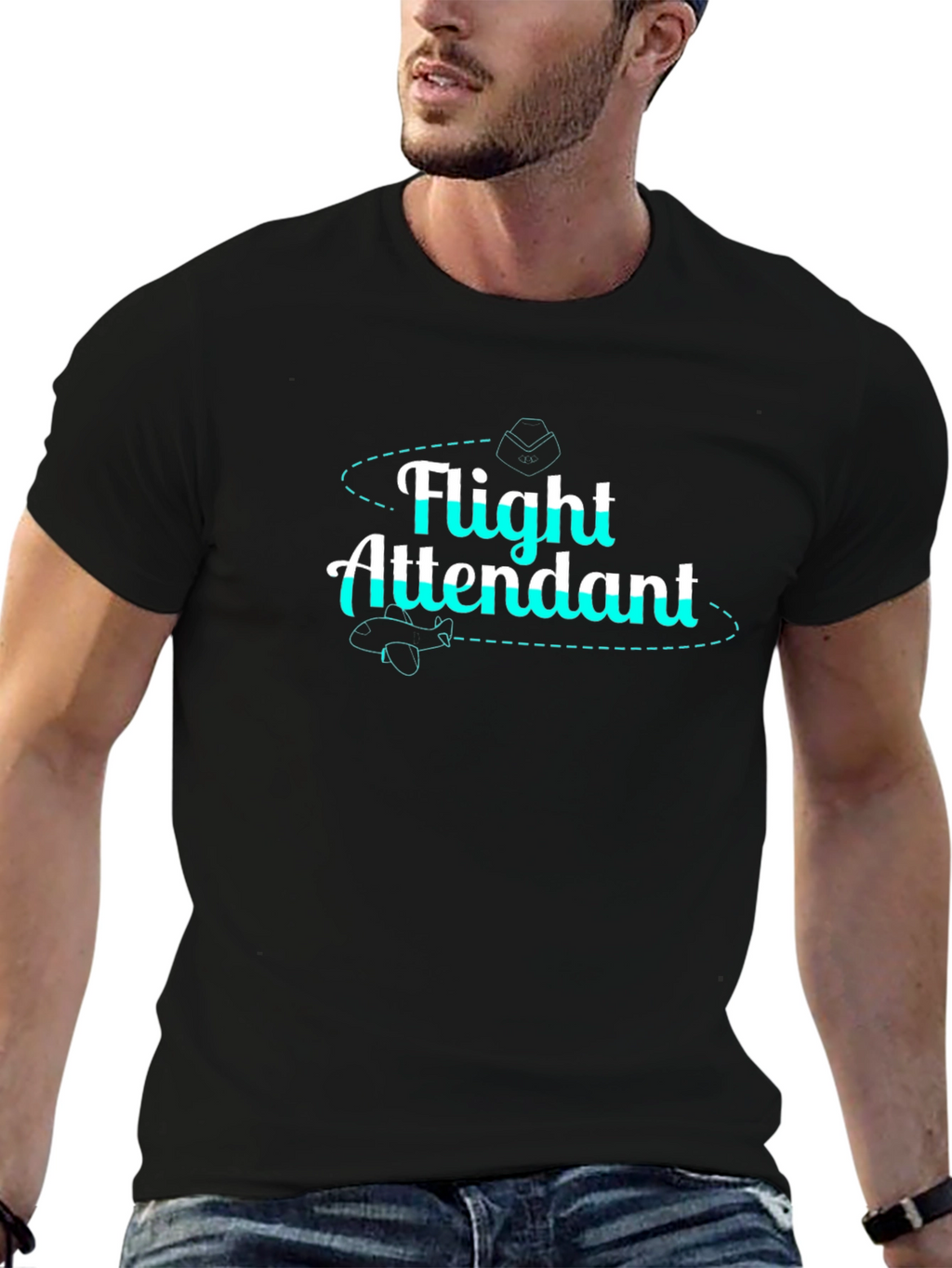 Flight Attendant Black T-Shirt