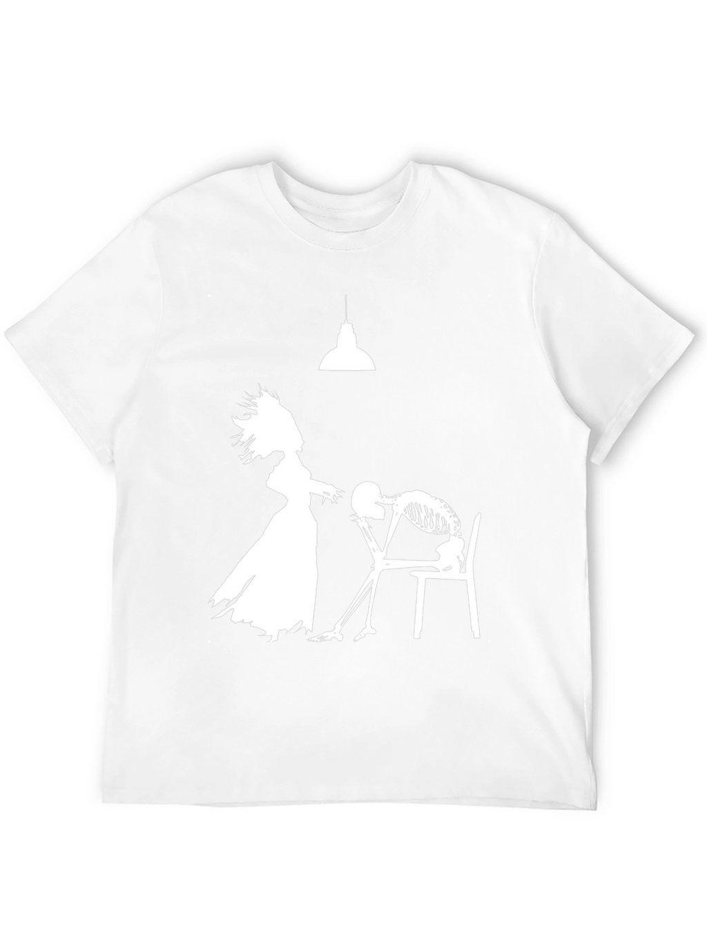 Humorous Black T-Shirt: Love Never Dies Design
