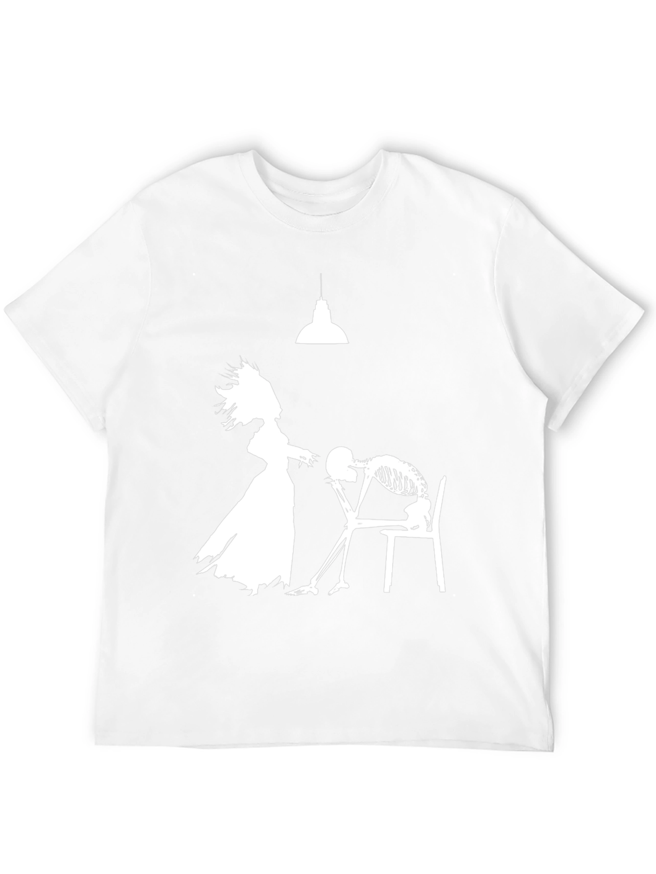 Humorous Black T-Shirt: Love Never Dies Design