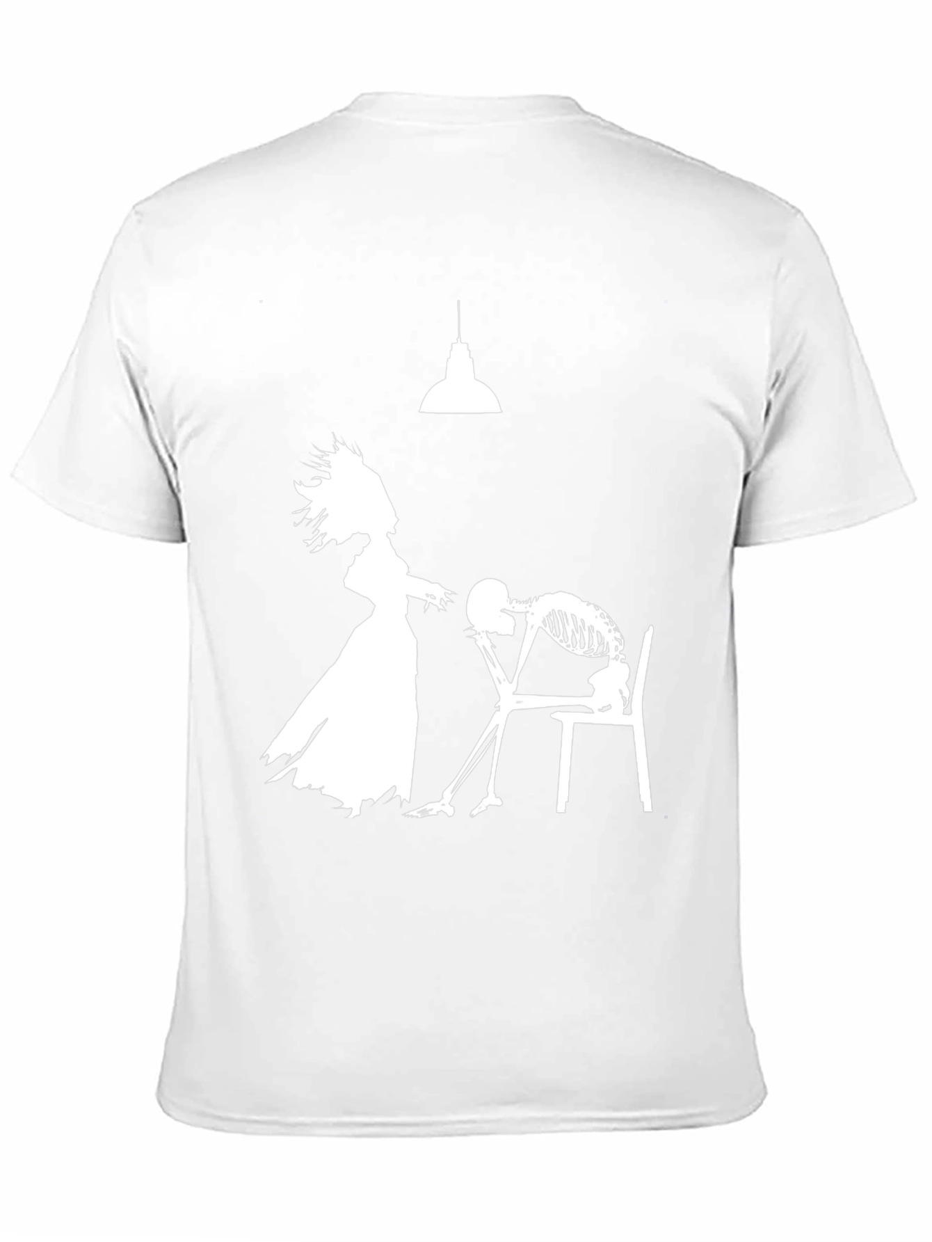 Humorous Black T-Shirt: Love Never Dies Design