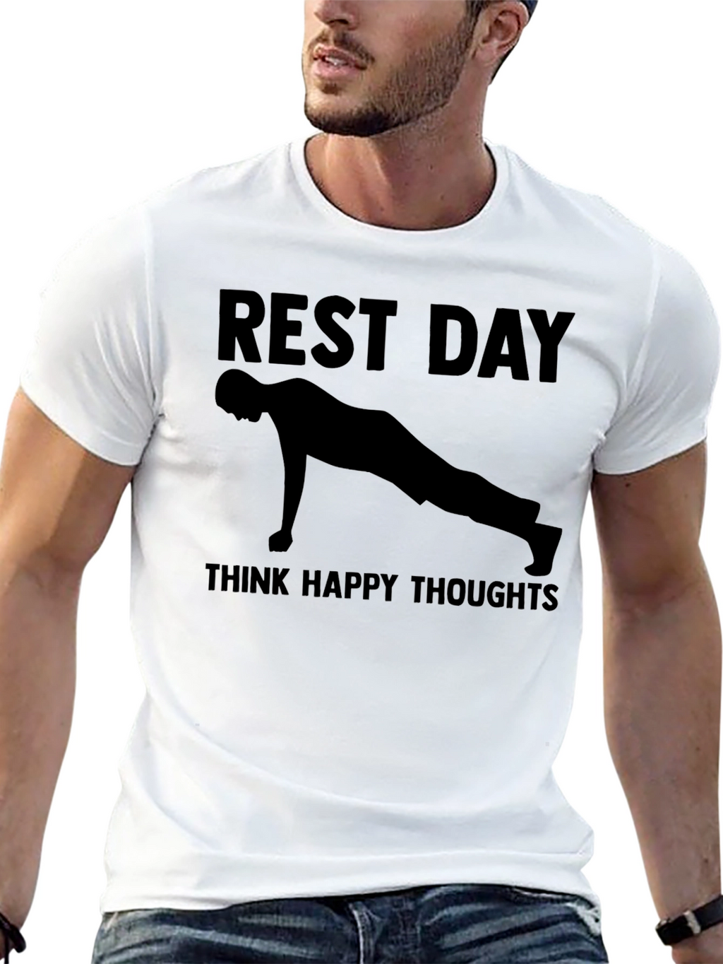 Rest Day Push-Up Graphic T-Shirt