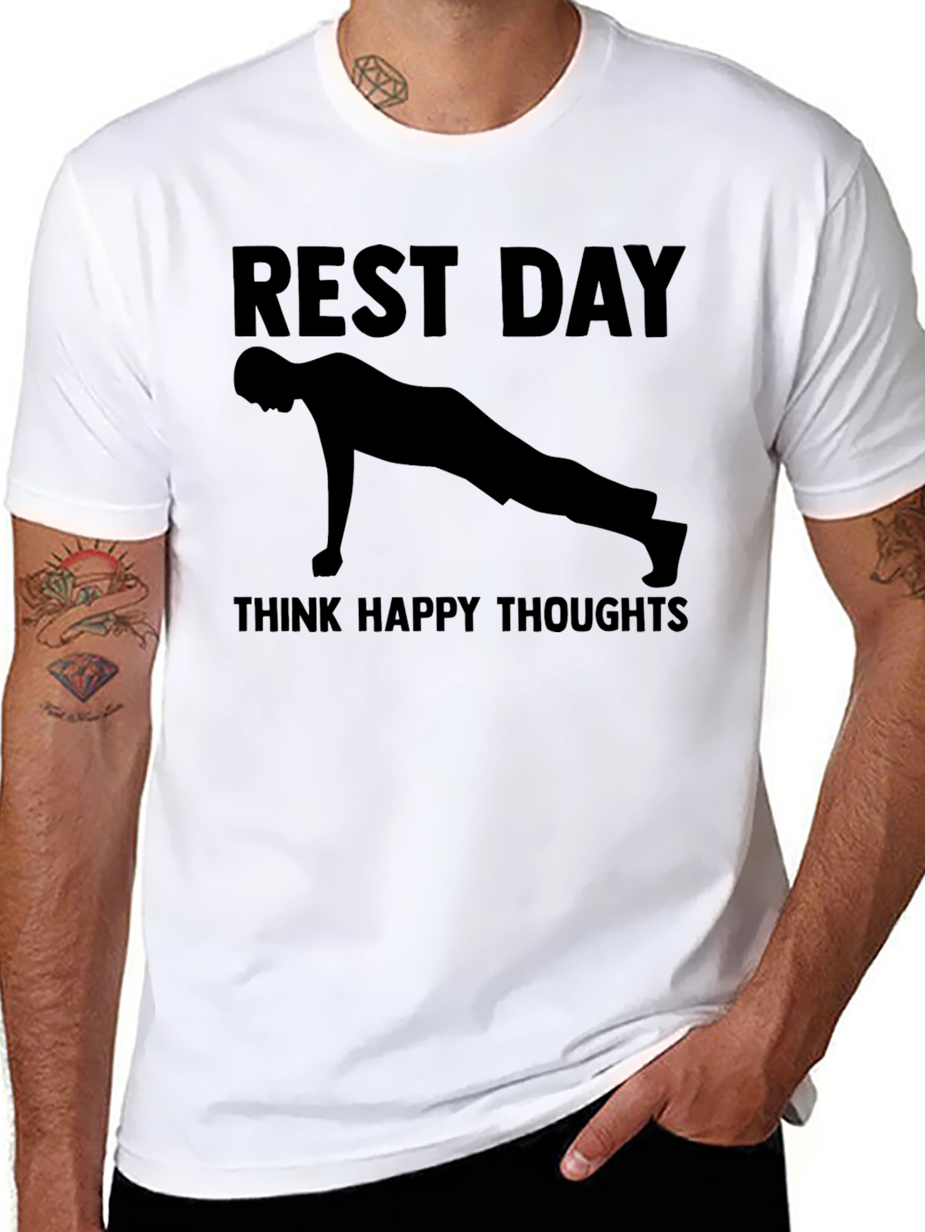 Rest Day Push-Up Graphic T-Shirt