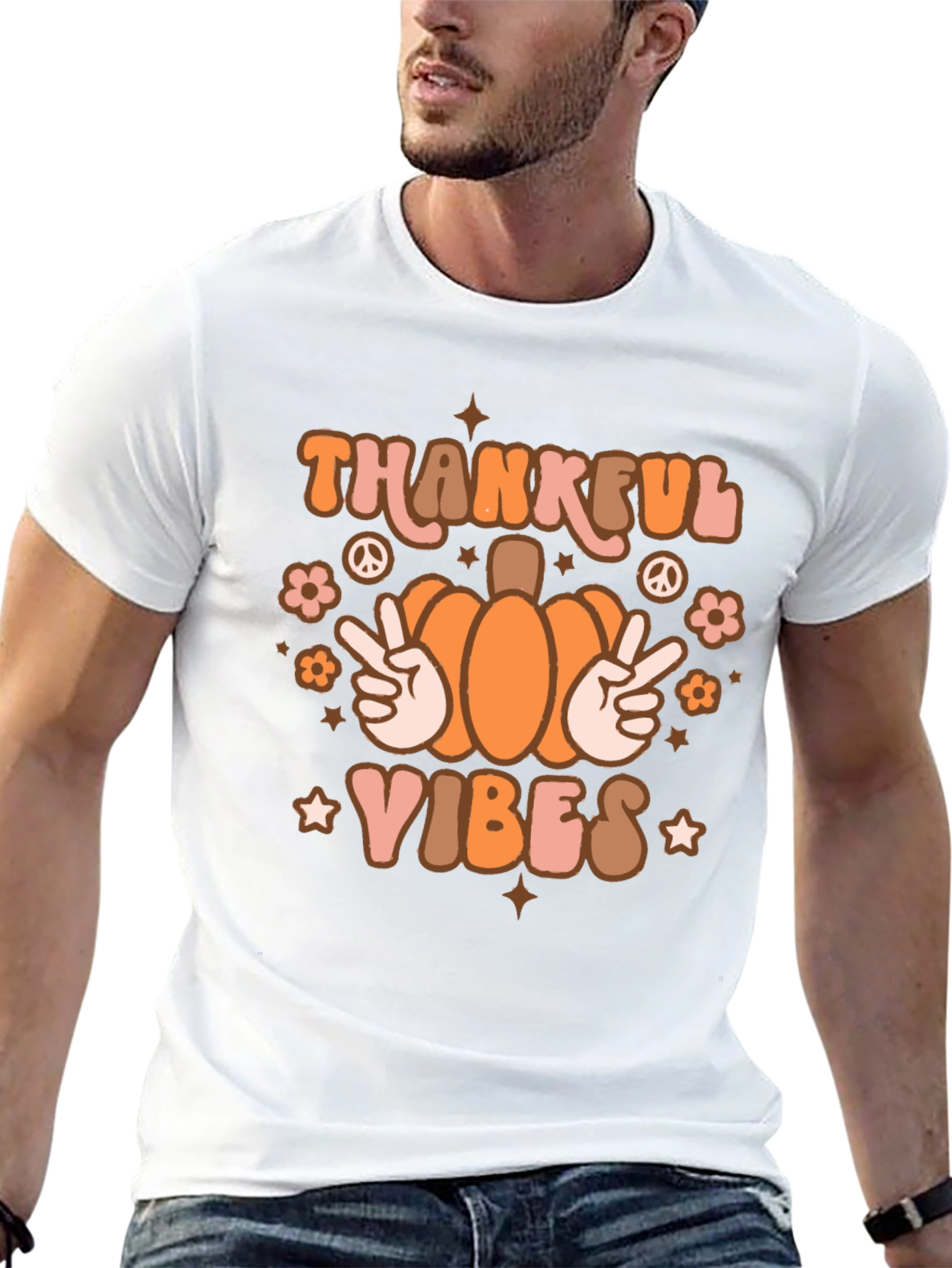 Thankful Vibes T-Shirt - Fall Thanksgiving Shirt