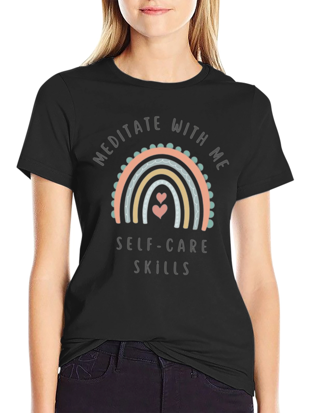 Meditate With Me Self Care Skills Graphic Tee