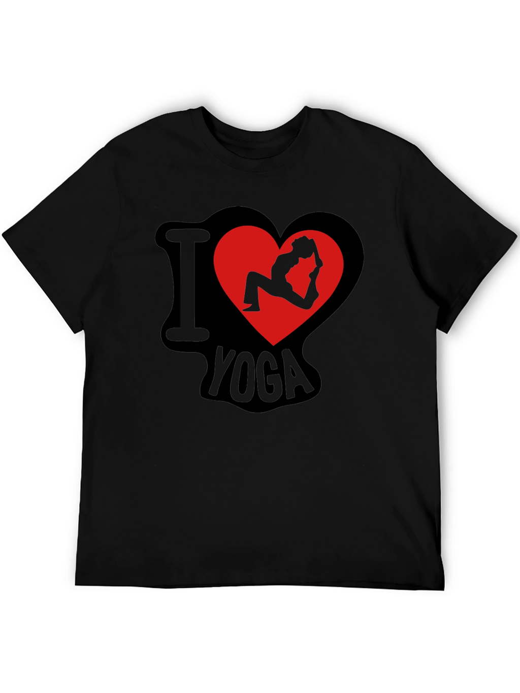 I Love Yoga T-Shirt - Yoga Pose Heart Design