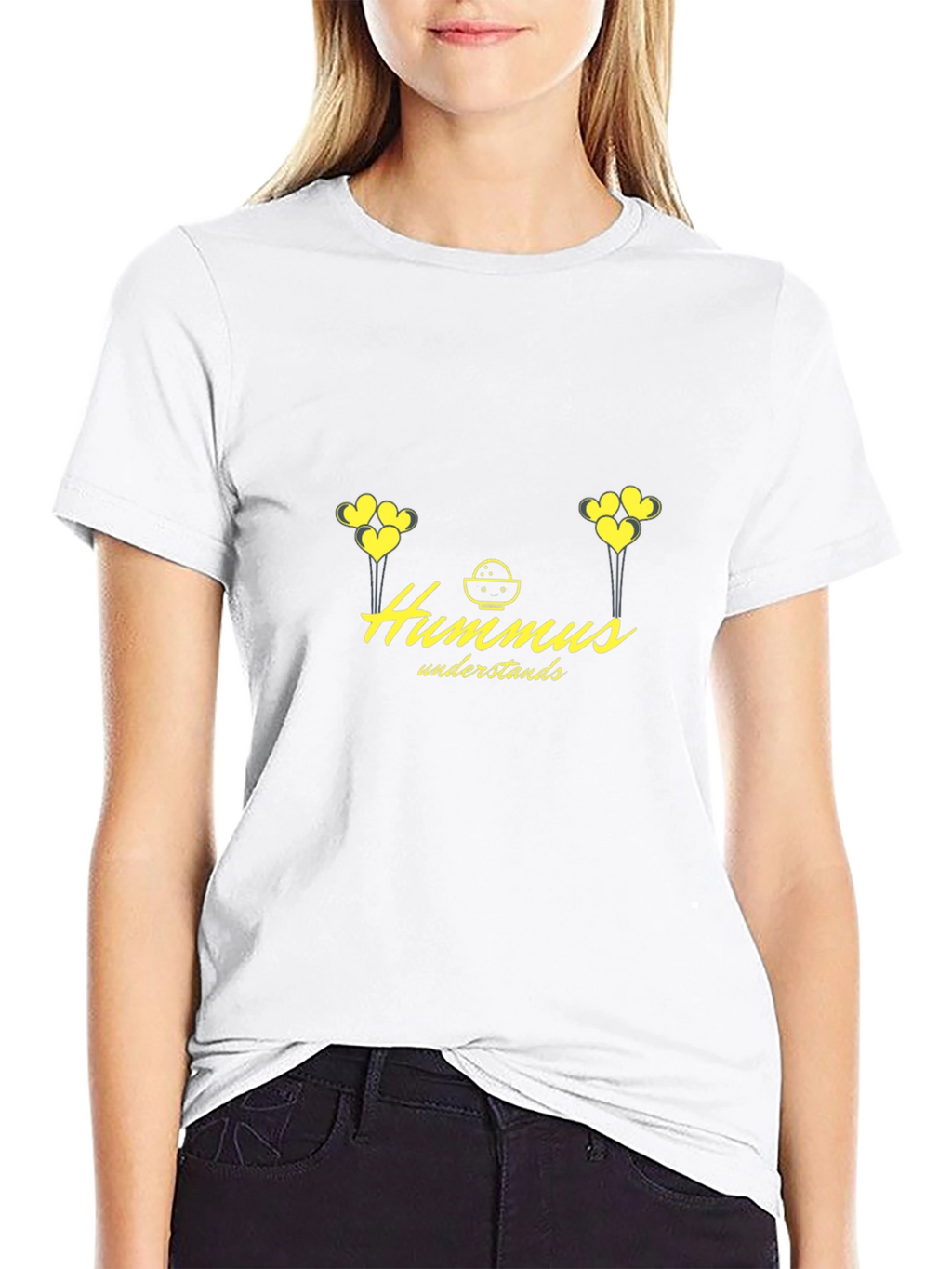 Hummus Understands Graphic Tee - Black