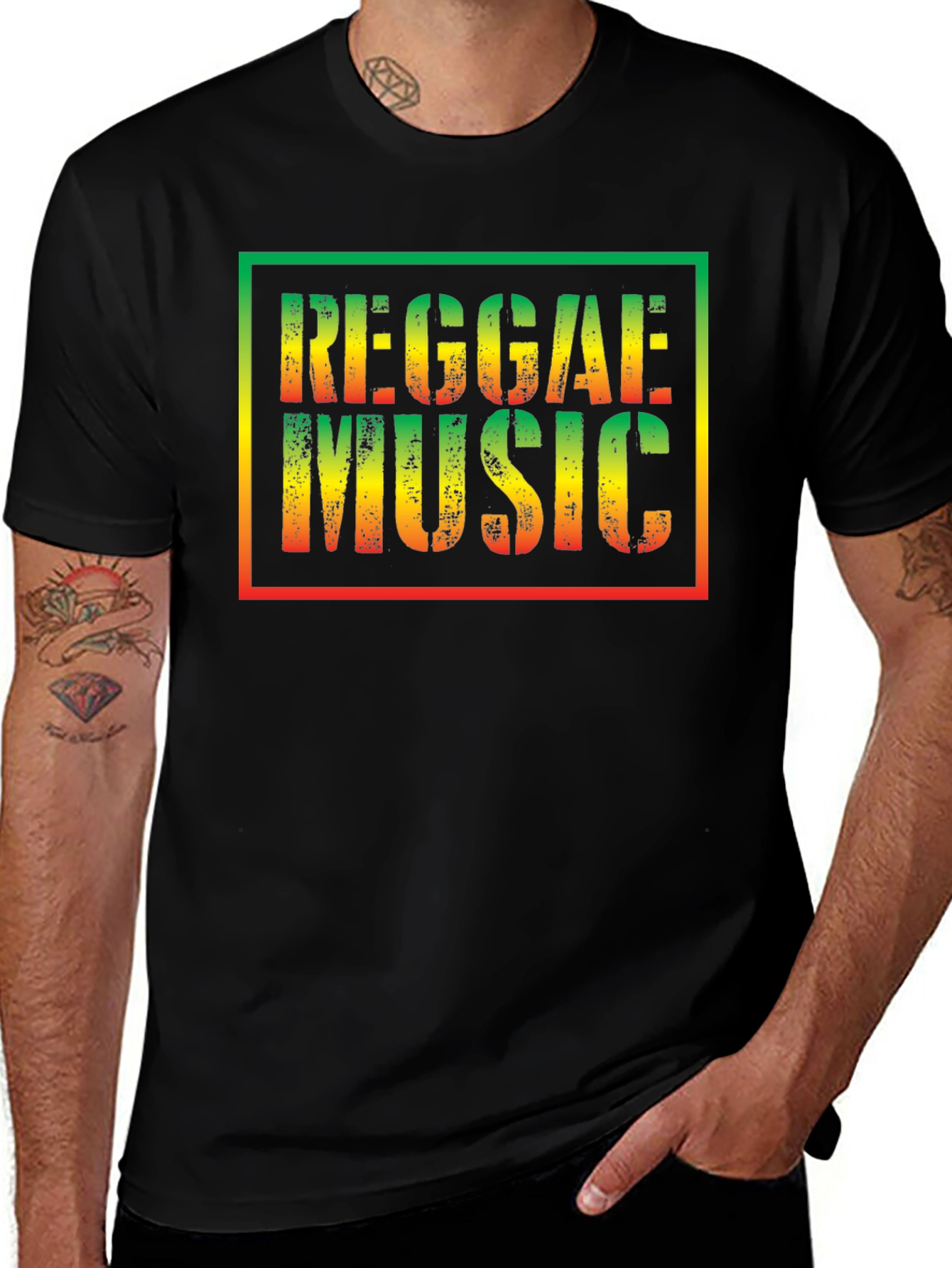 Reggae Music T-Shirt - Rasta Colors