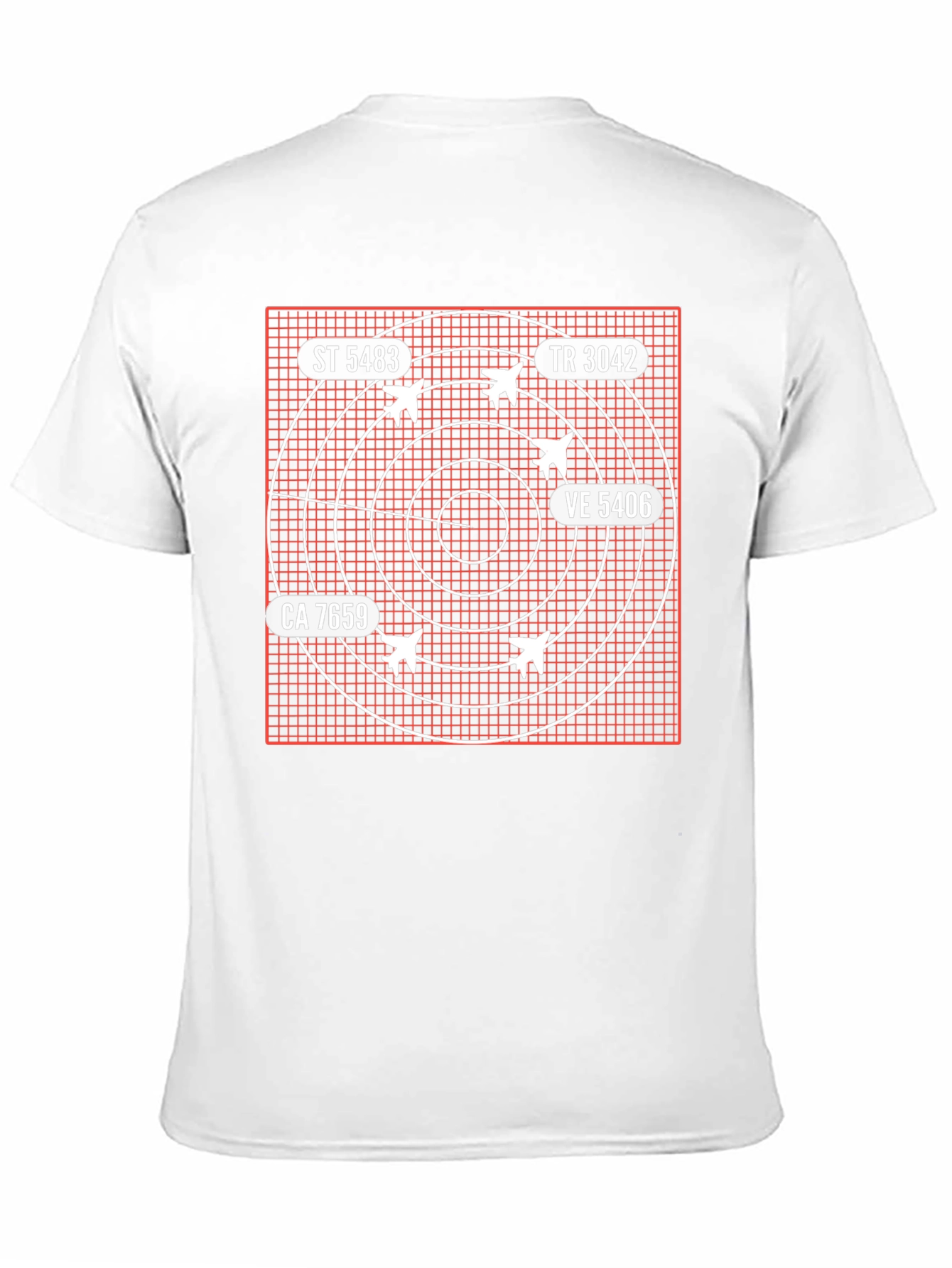 Radar Screen Aircraft Black T-Shirt