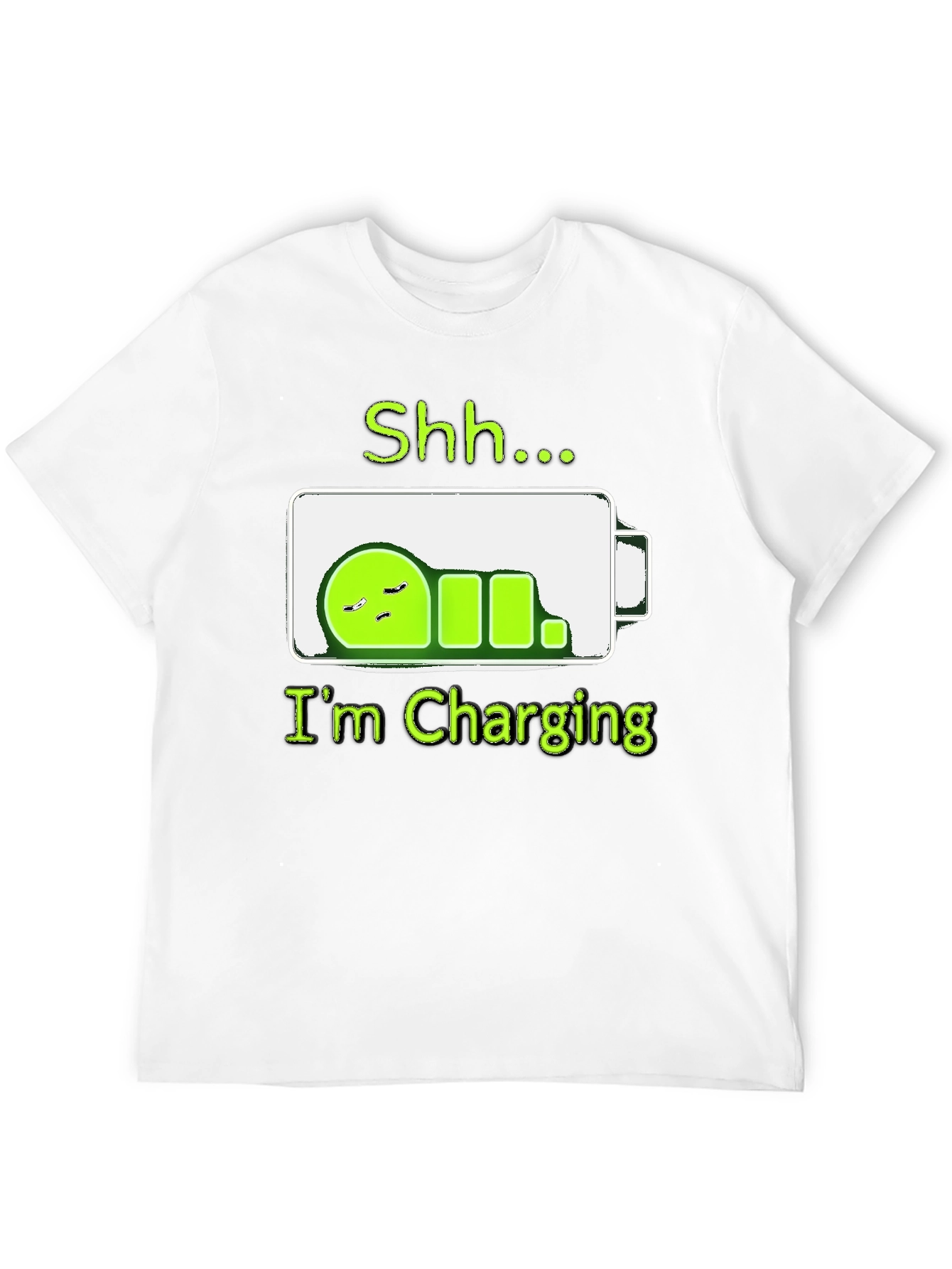 Shh...Im Charging T-Shirt - Funny Battery Sleep Mode Tee