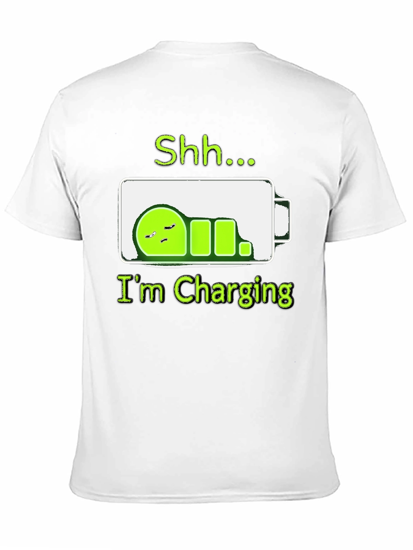 Shh...Im Charging T-Shirt - Funny Battery Sleep Mode Tee