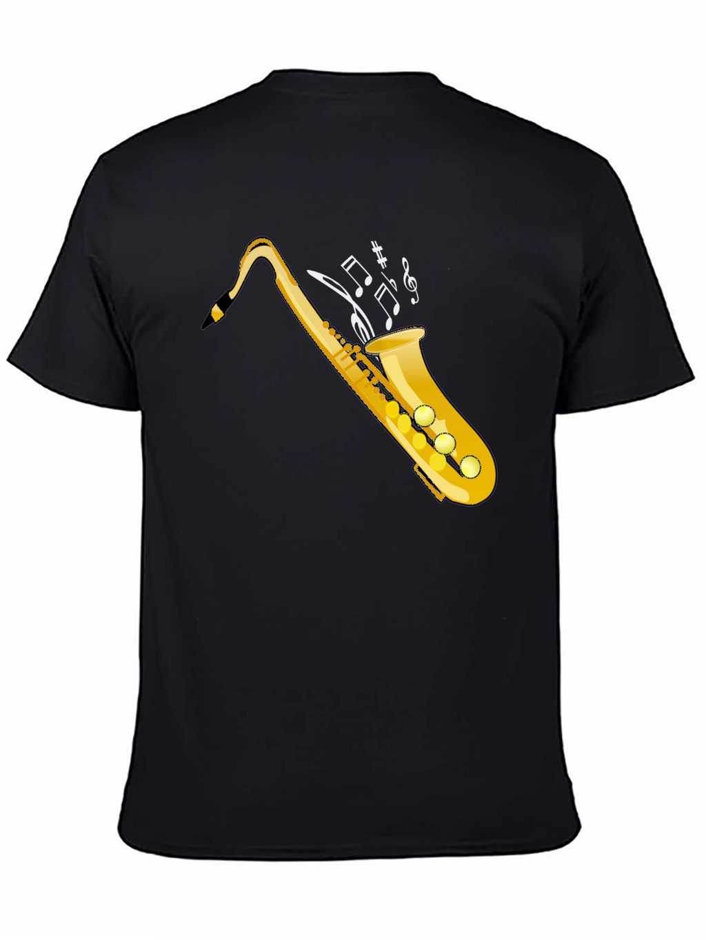 Saxophone Music Notes Graphic Tee