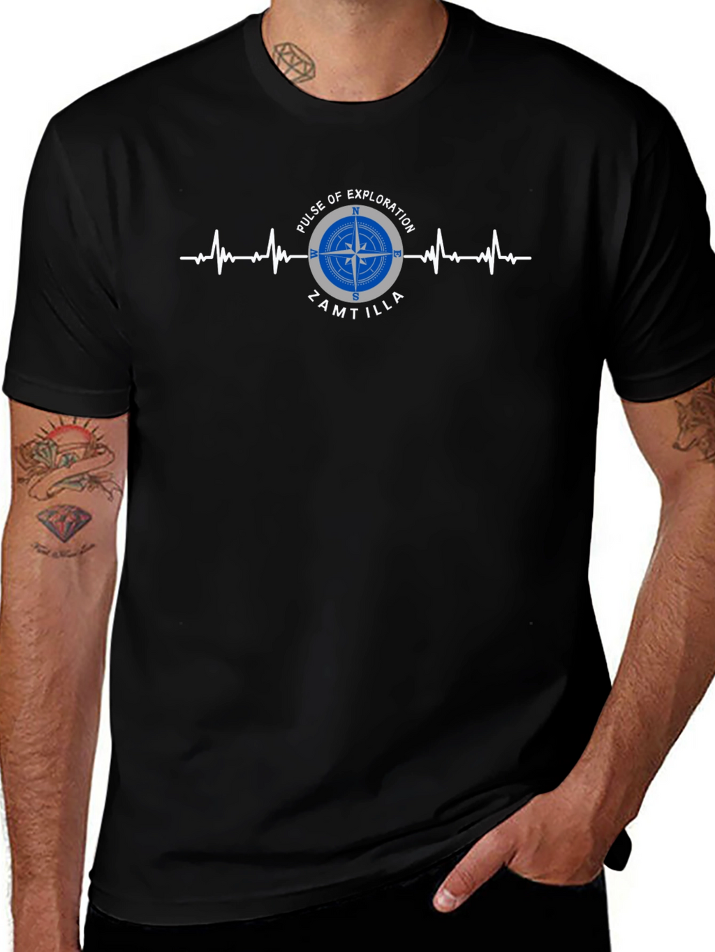 Pulse of Exploration ZAMTILLA Black T-Shirt