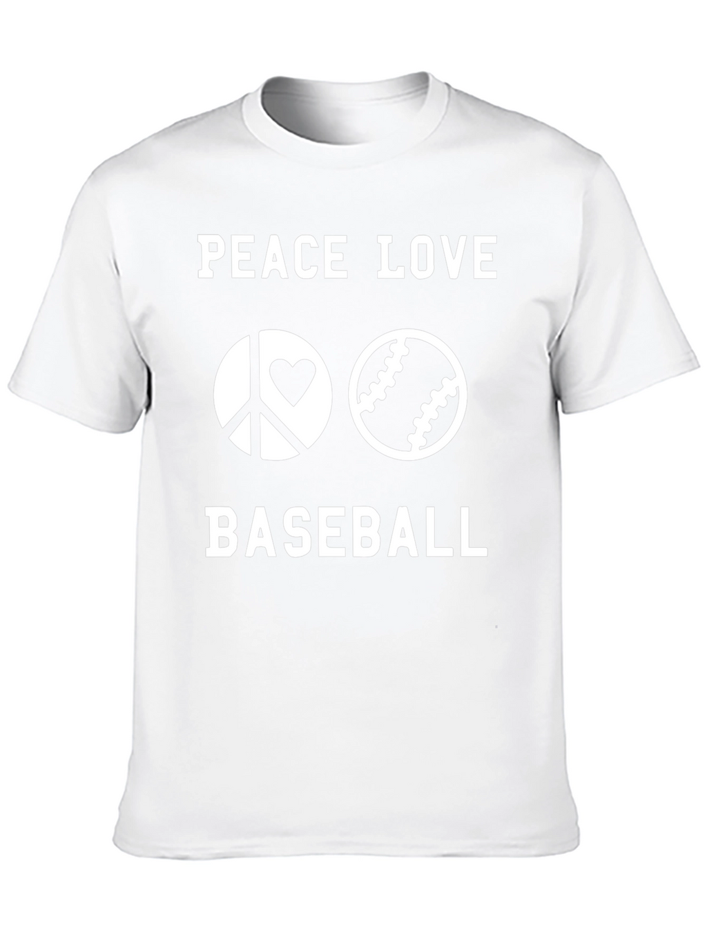 Peace Love Baseball T-Shirt