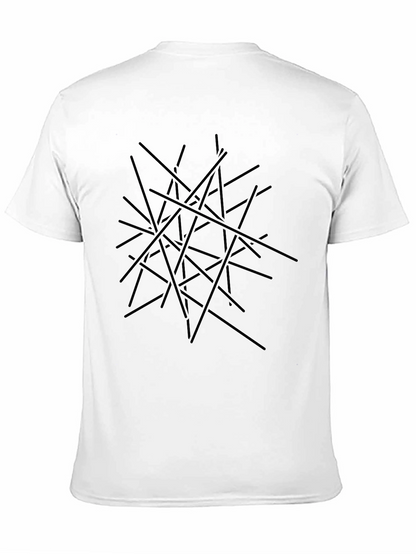 Abstract Line Art Black T-Shirt