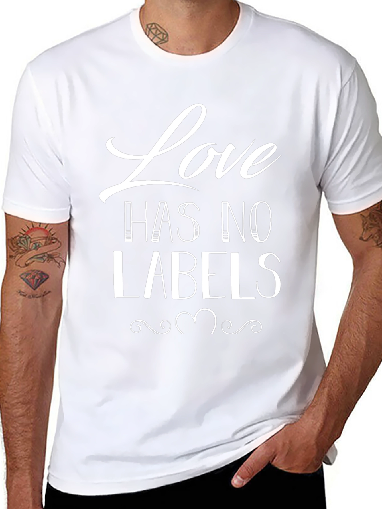 Love Has No Labels Black Graphic Tee