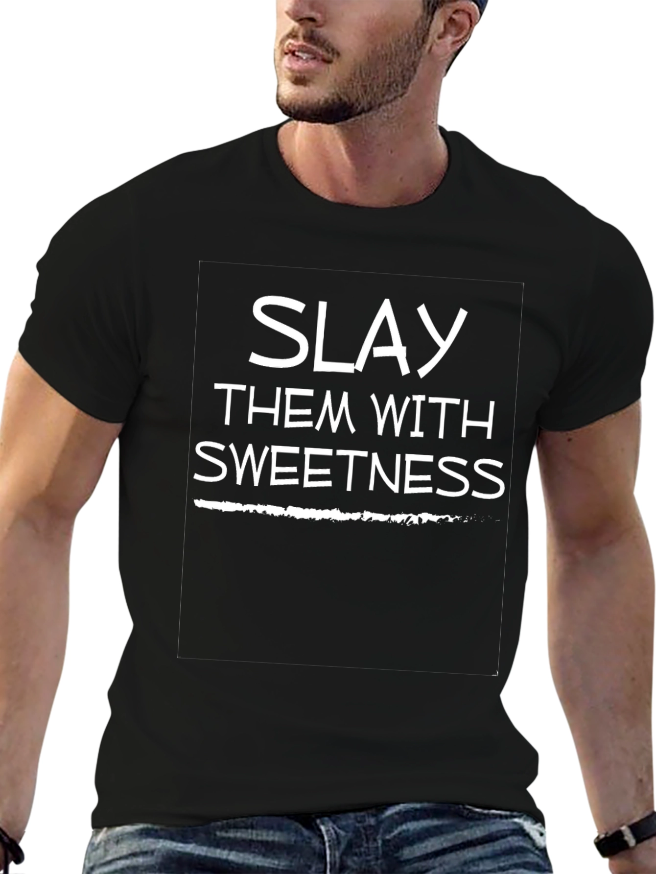 Slay Them With Sweetness Black Graphic Tee