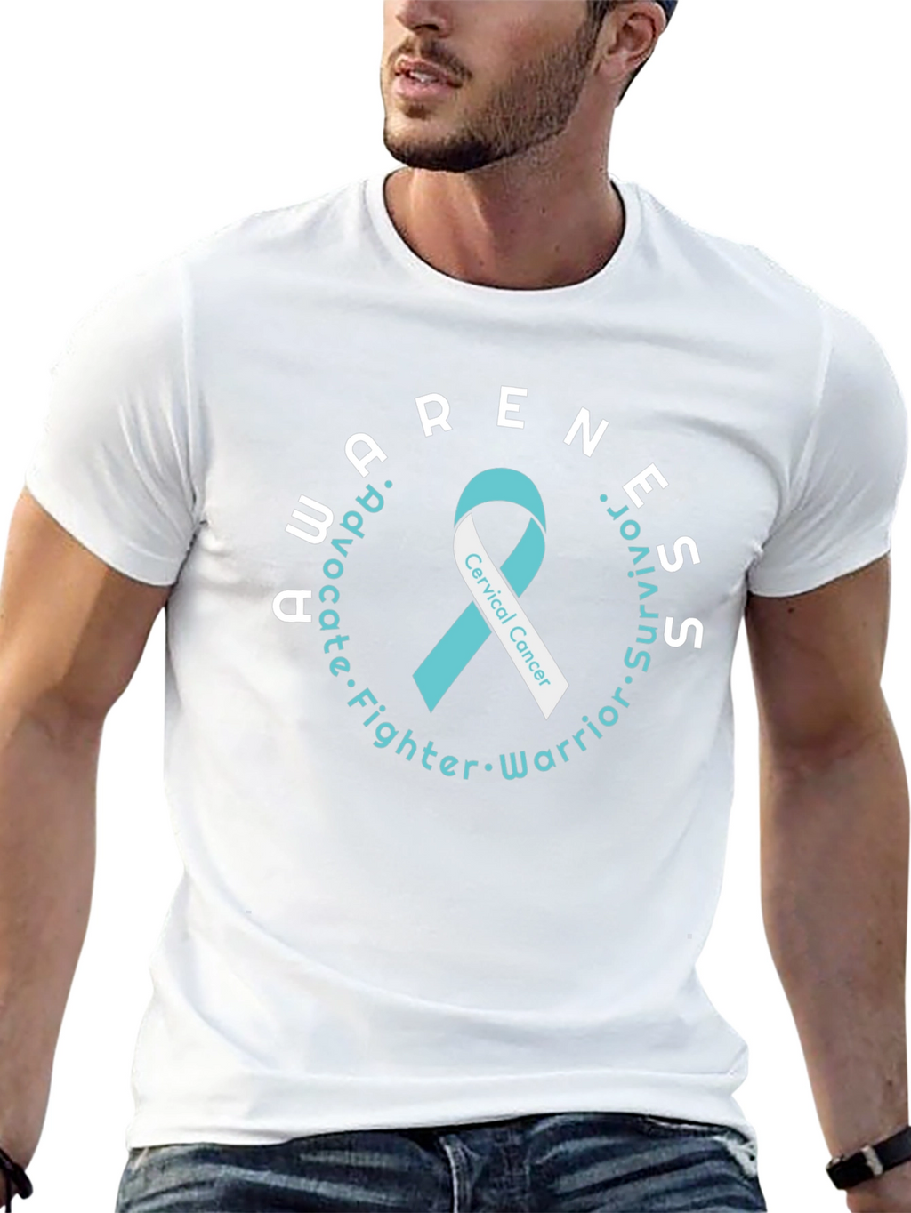 Cervical Cancer Awareness Ribbon T-Shirt
