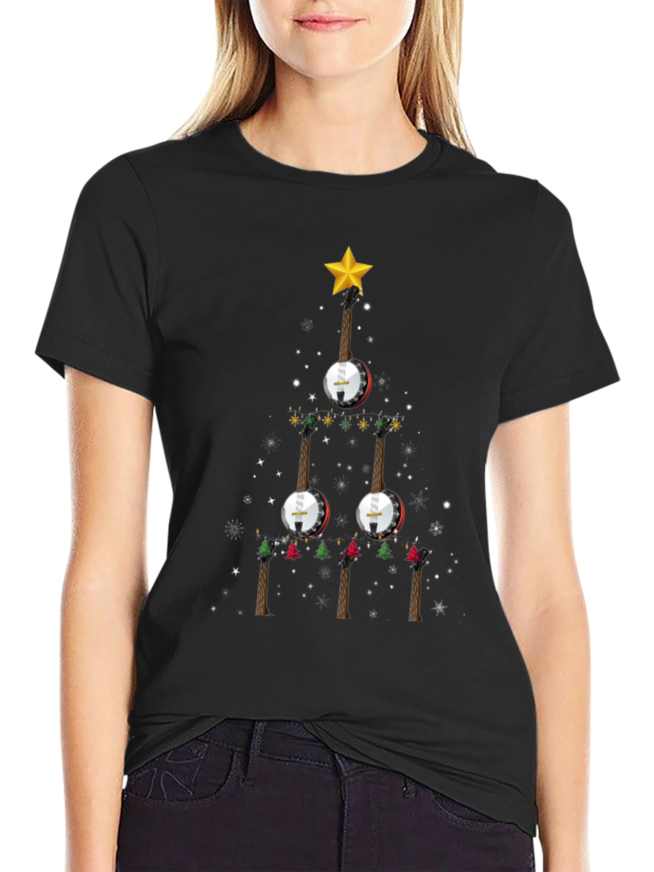 Banjo Christmas Tree Graphic Tee
