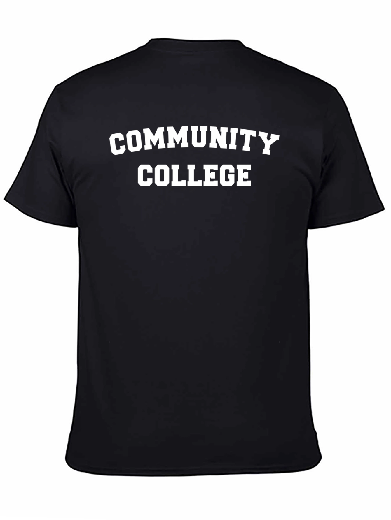 Community College T-Shirt Black Crewneck
