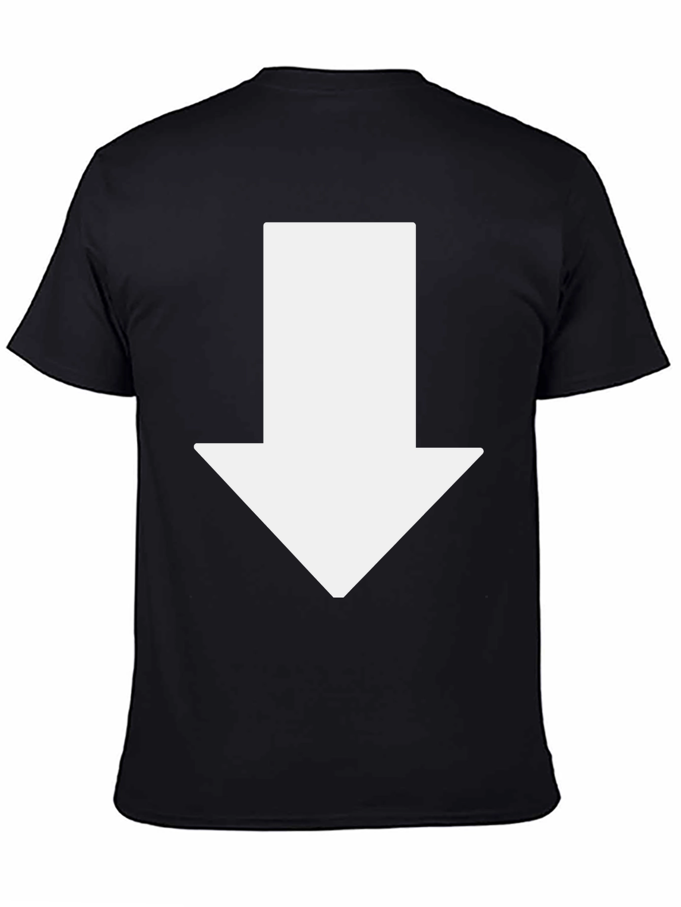 Arrow Down Graphic Tee - Casual Black T-Shirt