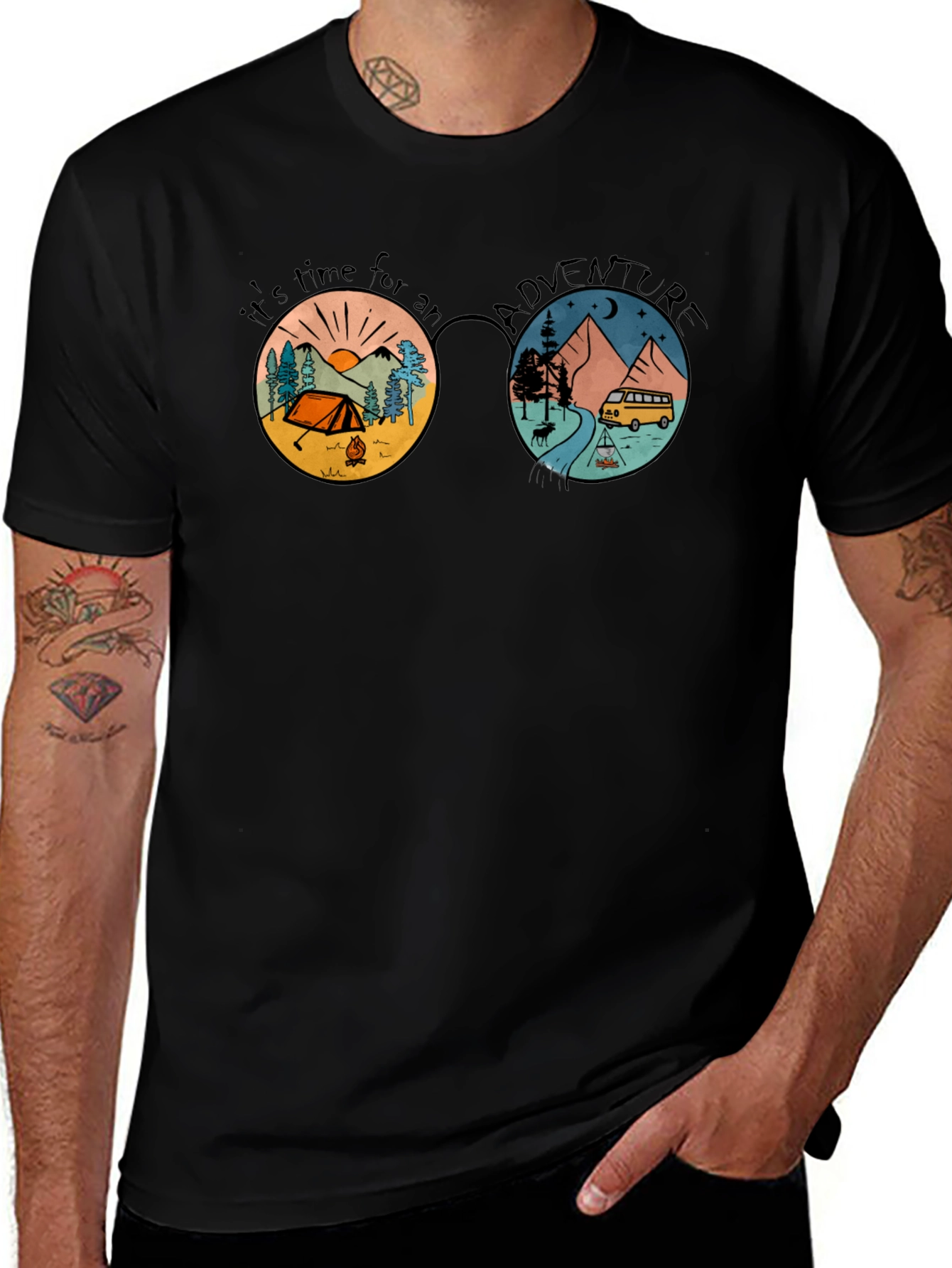 Adventure Time Graphic Tee - Camping & Travel Design