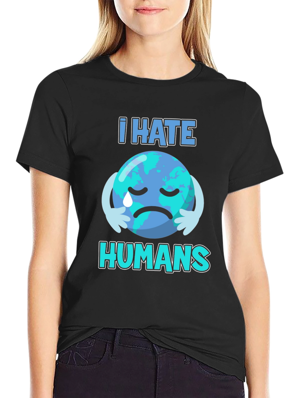 I Hate Humans Earth T-Shirt - Environmental Awareness