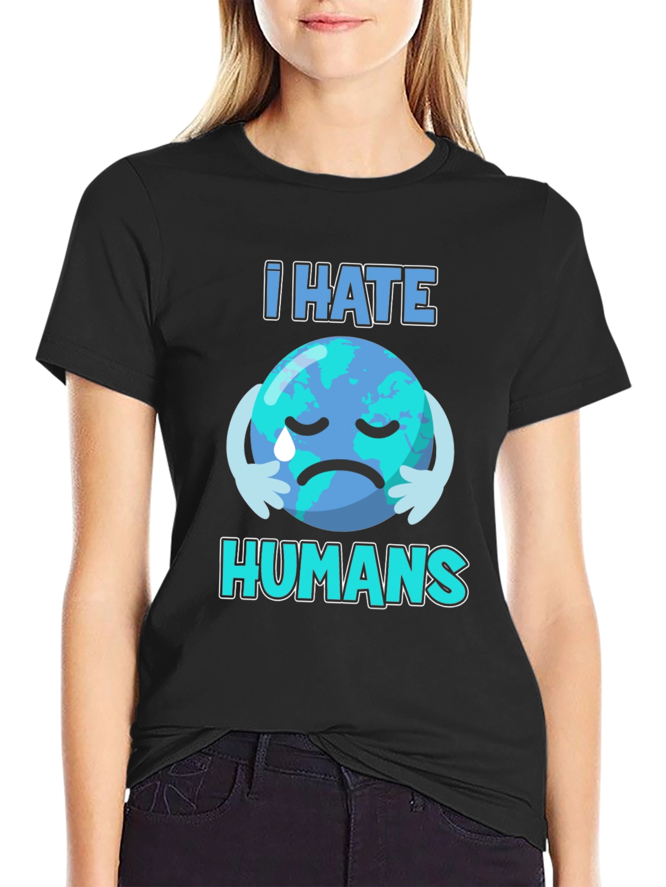 I Hate Humans Earth T-Shirt - Environmental Awareness