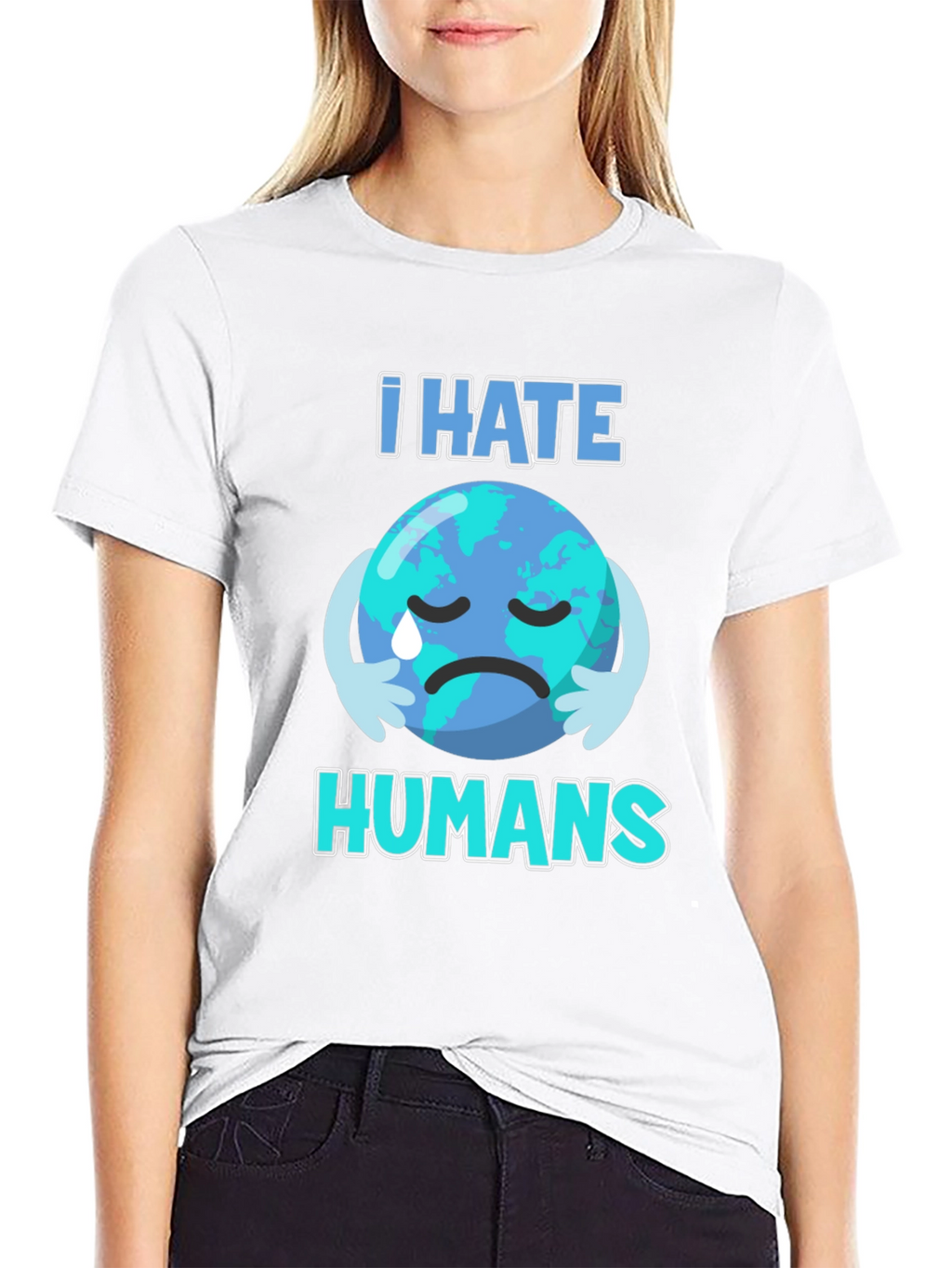 I Hate Humans Earth T-Shirt - Environmental Awareness