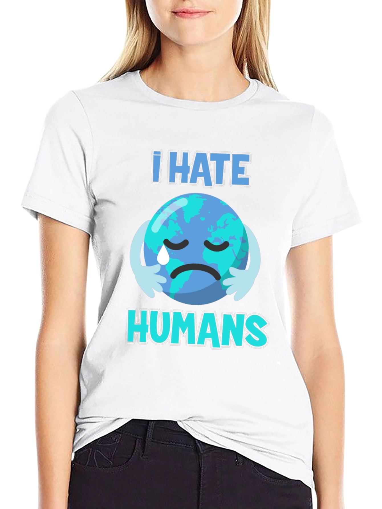 I Hate Humans Earth T-Shirt - Environmental Awareness