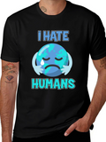 I Hate Humans Earth T-Shirt - Environmental Awareness