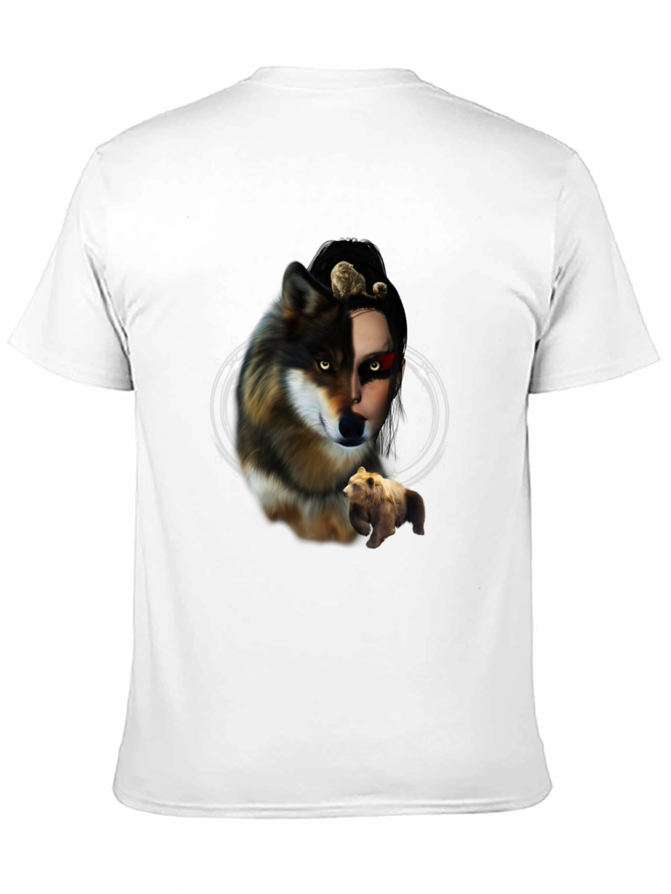 Wolf & Bear Graphic Tee - Unisex Black T-Shirt