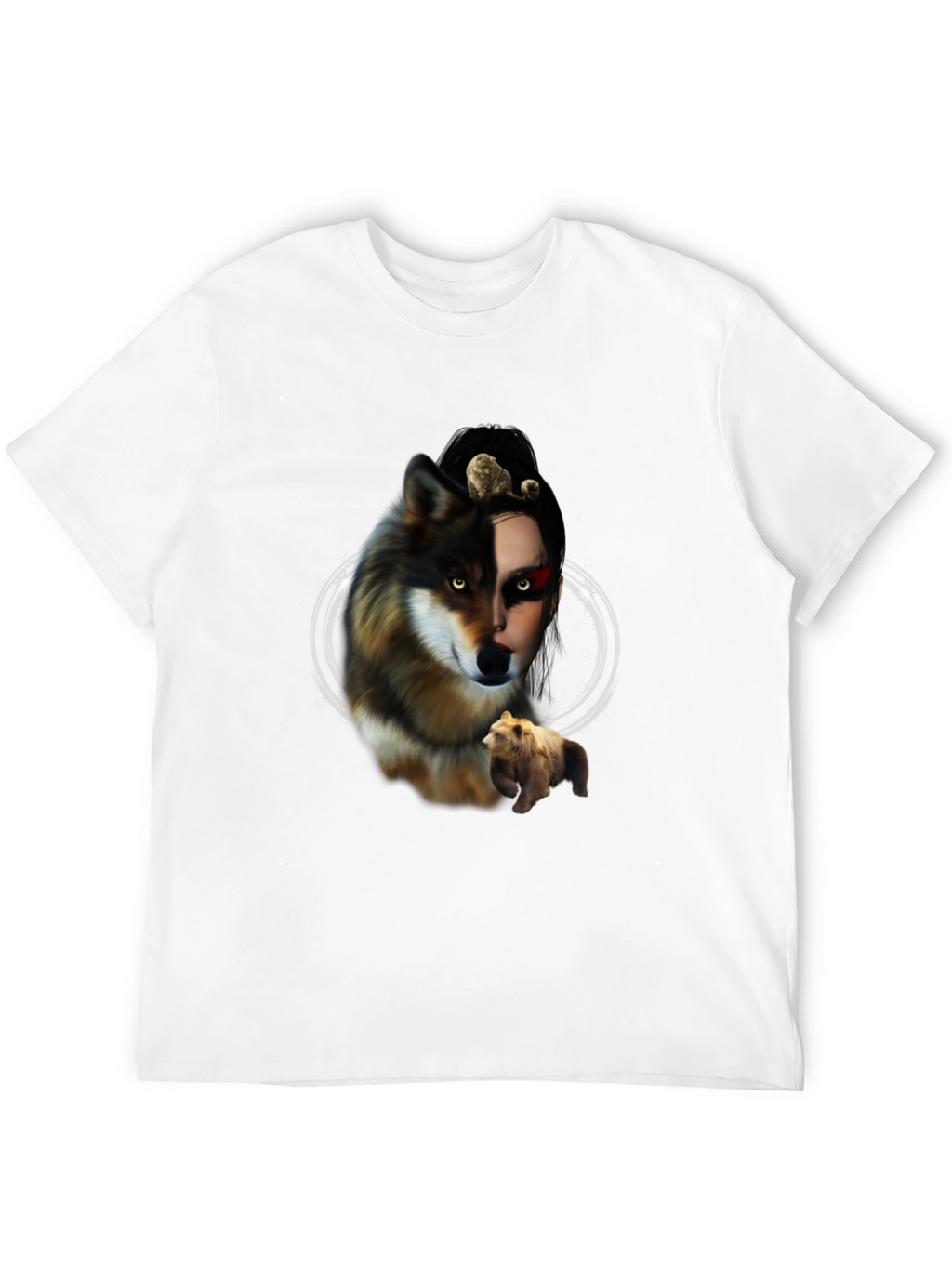 Wolf & Bear Graphic Tee - Unisex Black T-Shirt